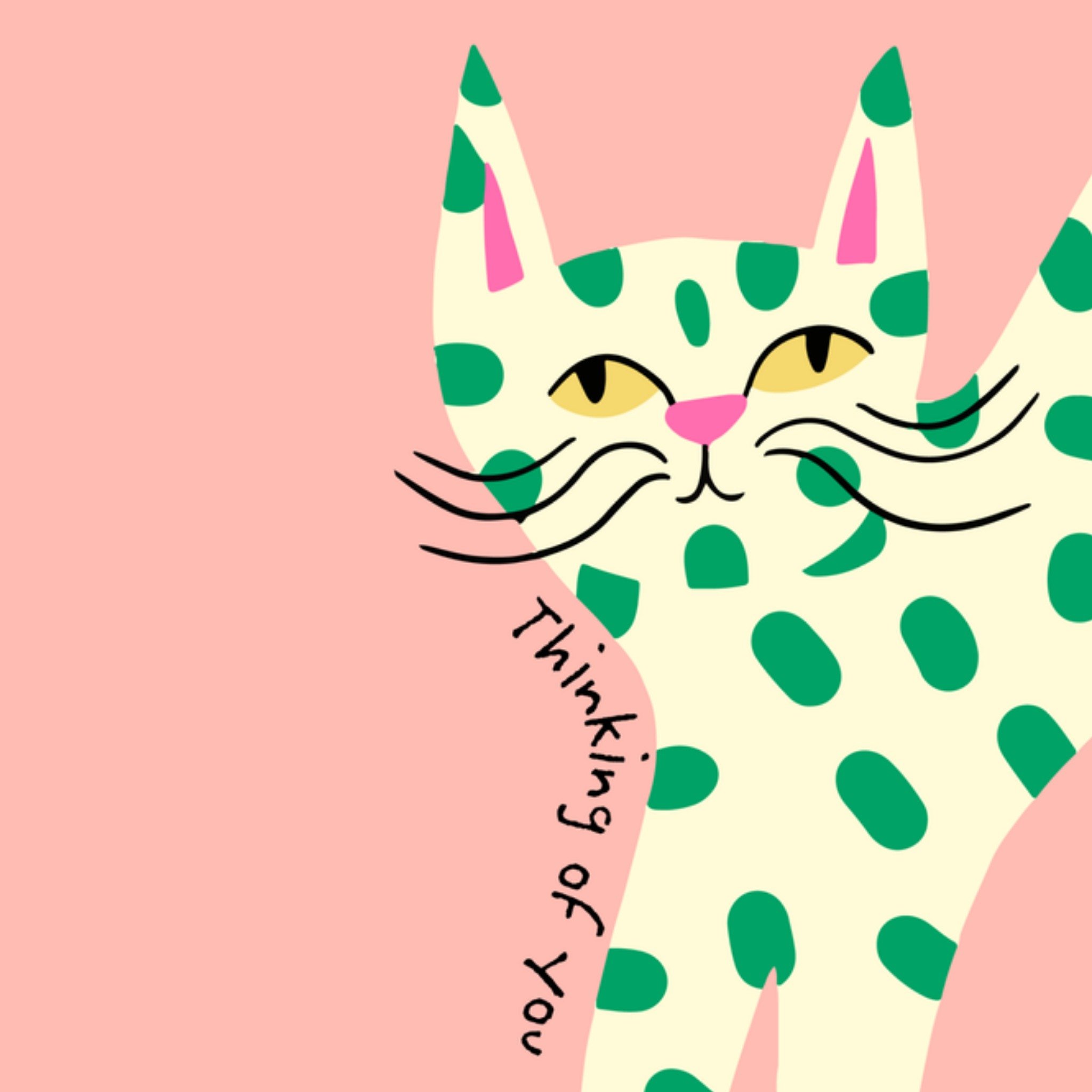 Greetz Denken aan kaart kat Vierkant