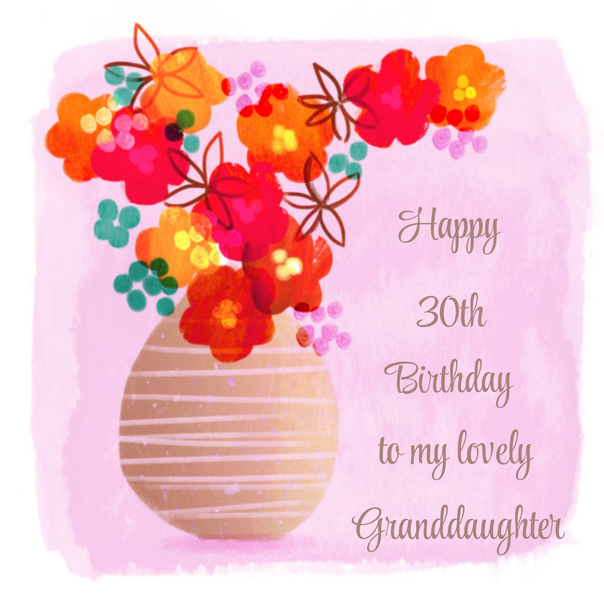 Greetz Verjaardagskaart Lovely granddaughter Vierkant