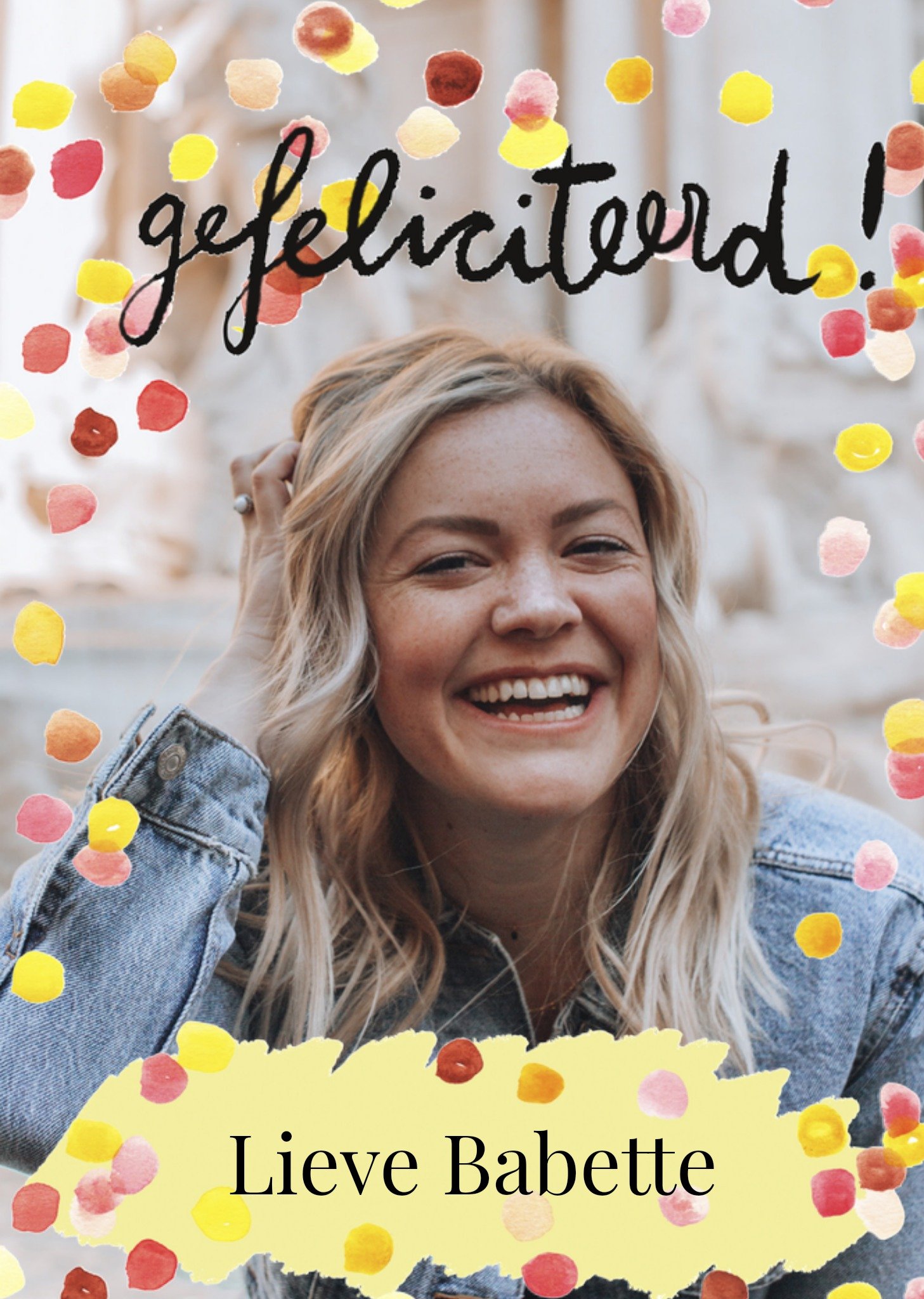 Marie Bodie Verjaardag Stippen Foto Kaart Marie Bodié