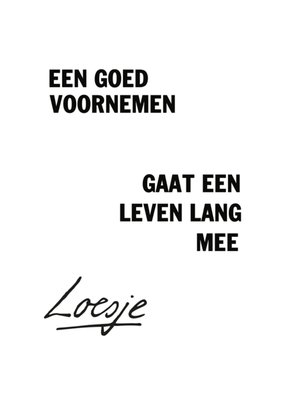 Loesje | Huwelijkskaart | Leven lang