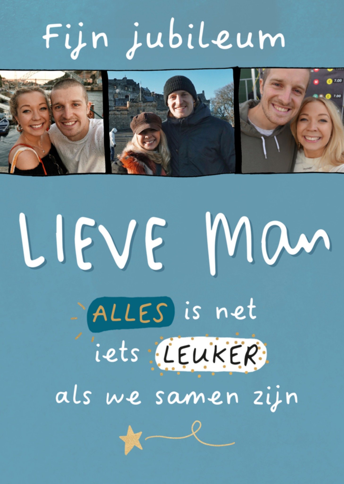 Huwelijksjubileum fotokaart man Kaart Pigment