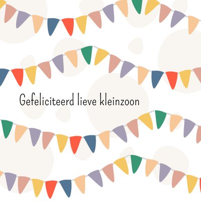 Vlaggetjes Patroon Gefeliciteerd Kleinzoon Kaart