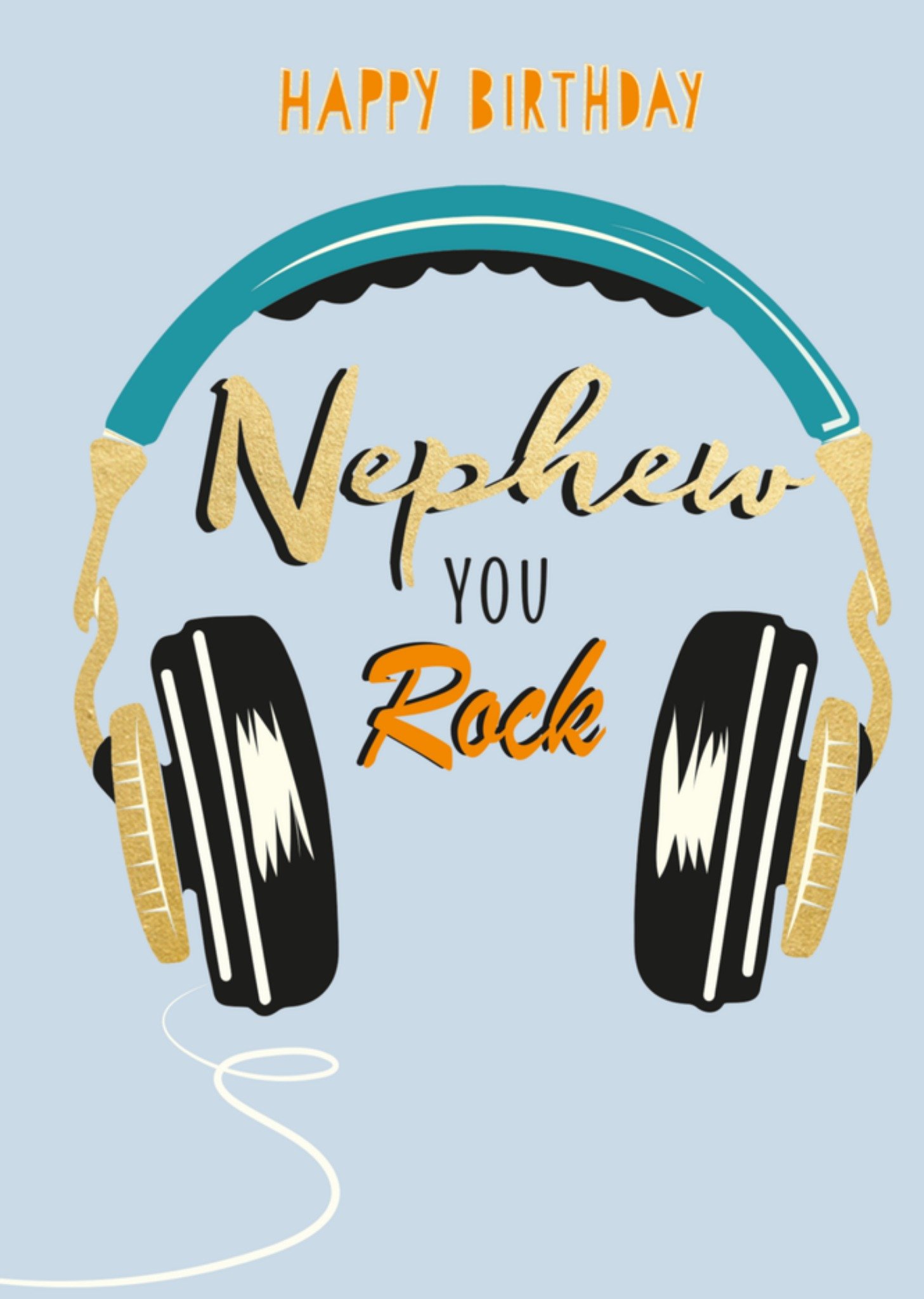 Abacus Verjaardagskaart koptelefoon neef Kaart Abacus Cards