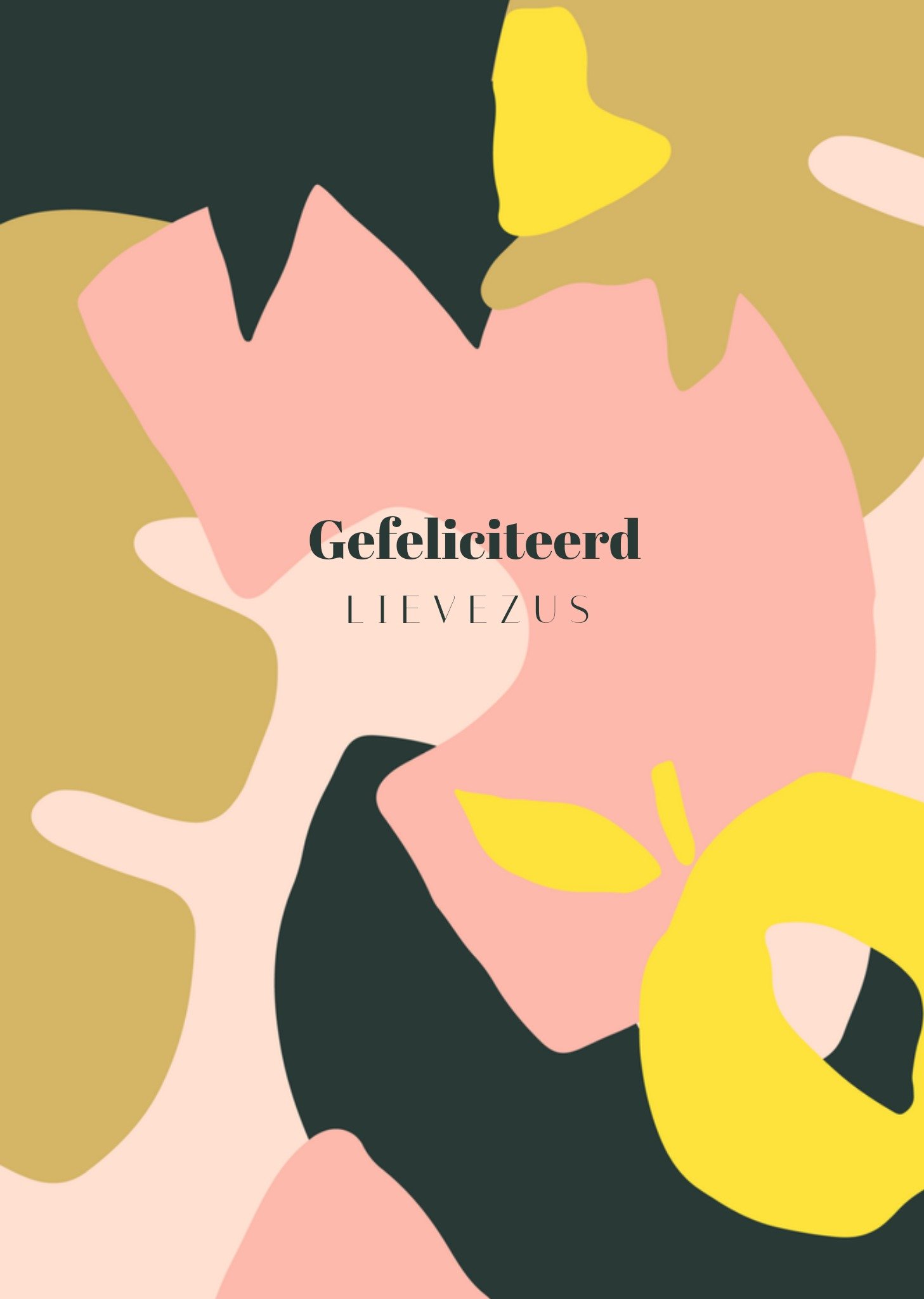 Verjaardag Abstract Zus Kaart Greetz