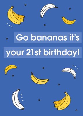 Greetz | Verjaardagskaart | bananen | 21 jaar