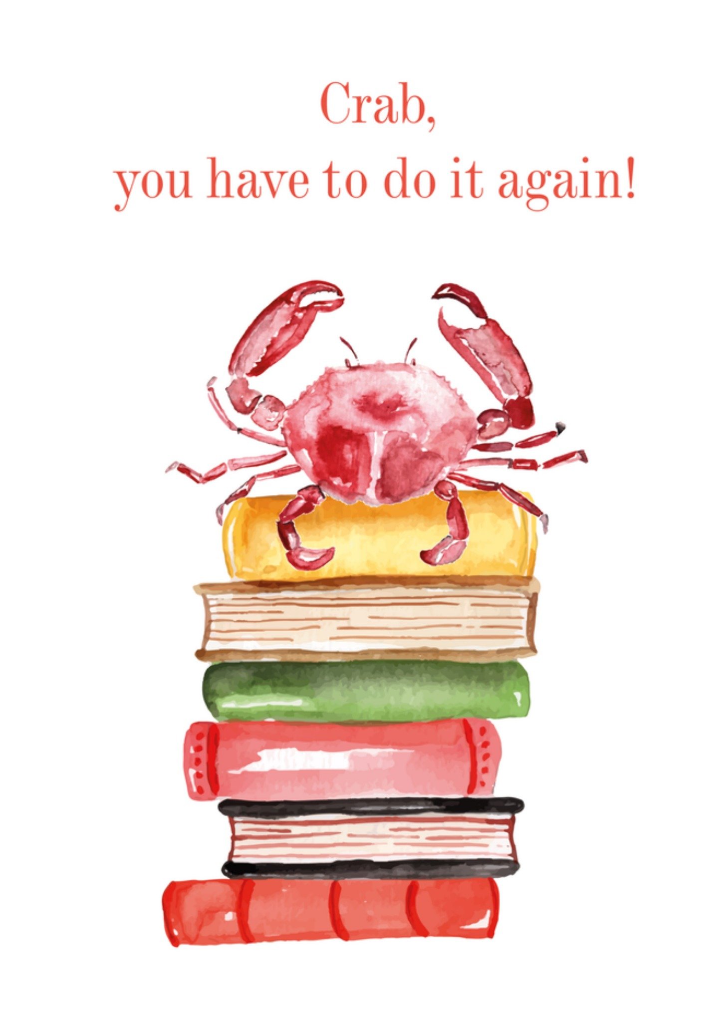 Gezakt kaart Illustratie Krab Kaart Greetz