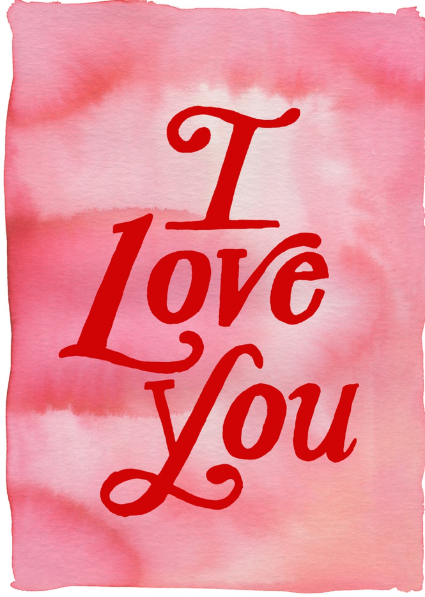 Valentijnskaart I love you Kaart Marie Bodié