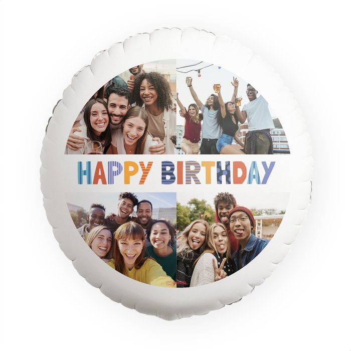 Ballon | Happy Birthday | Foto aanpasbaar