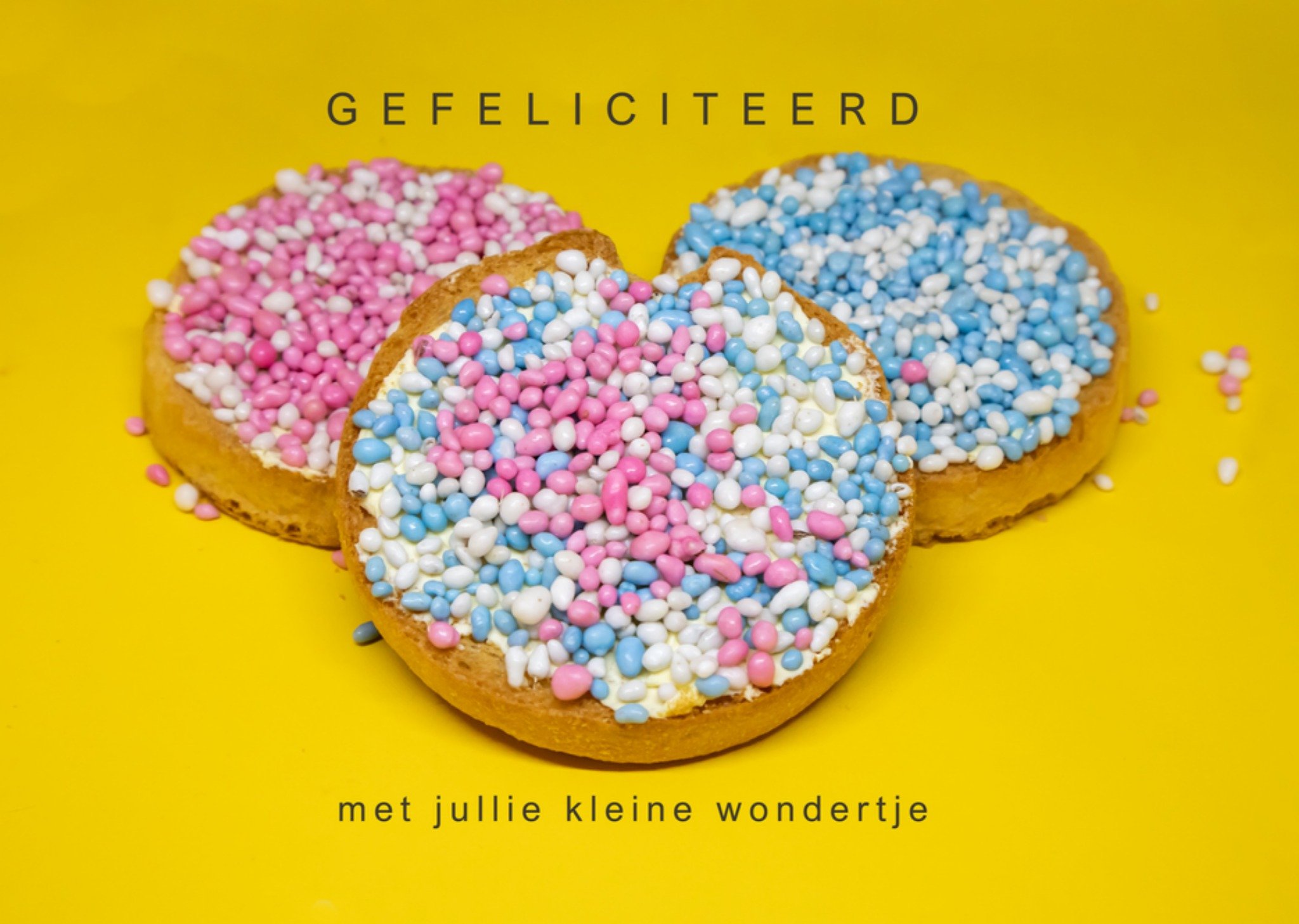 Geboortekaart Kleine wondertje Kaart Photoflash