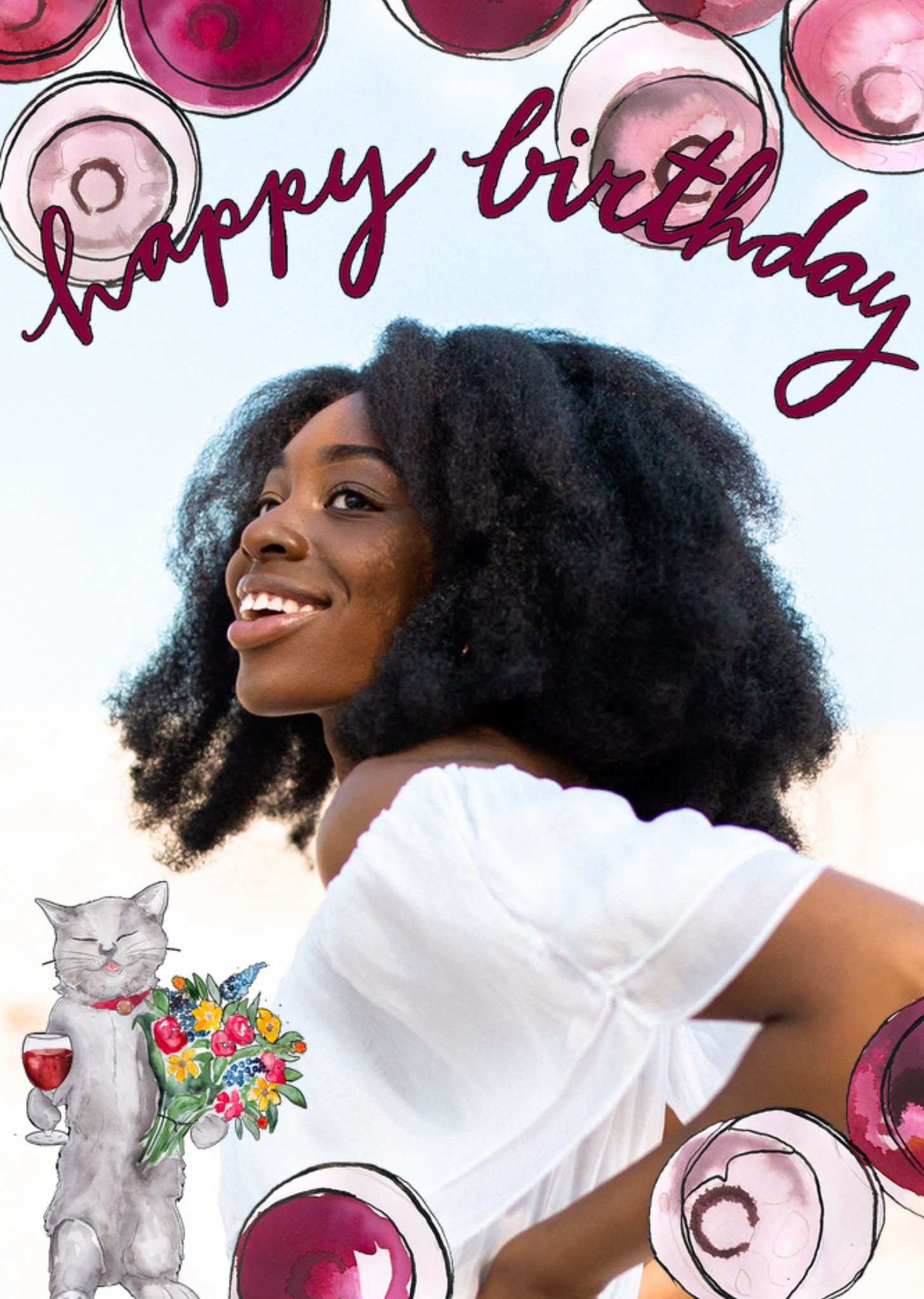 Marie Bodie Verjaardagskaart Wijn Met foto Kaart Marie Bodié