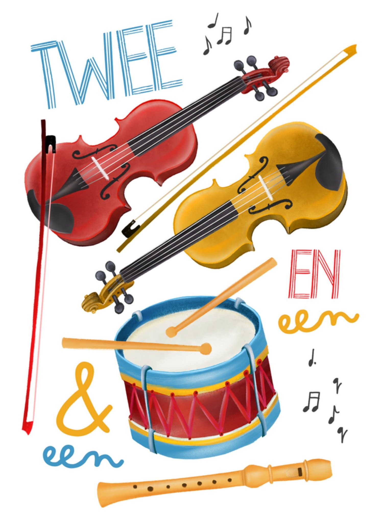 Verjaardagskaart Twee en een een Kaart Fishuals