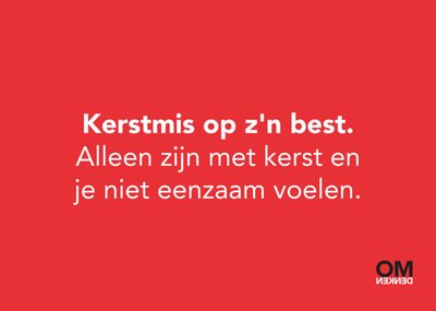 Omdenken | Kerstkaart | Eenzaam