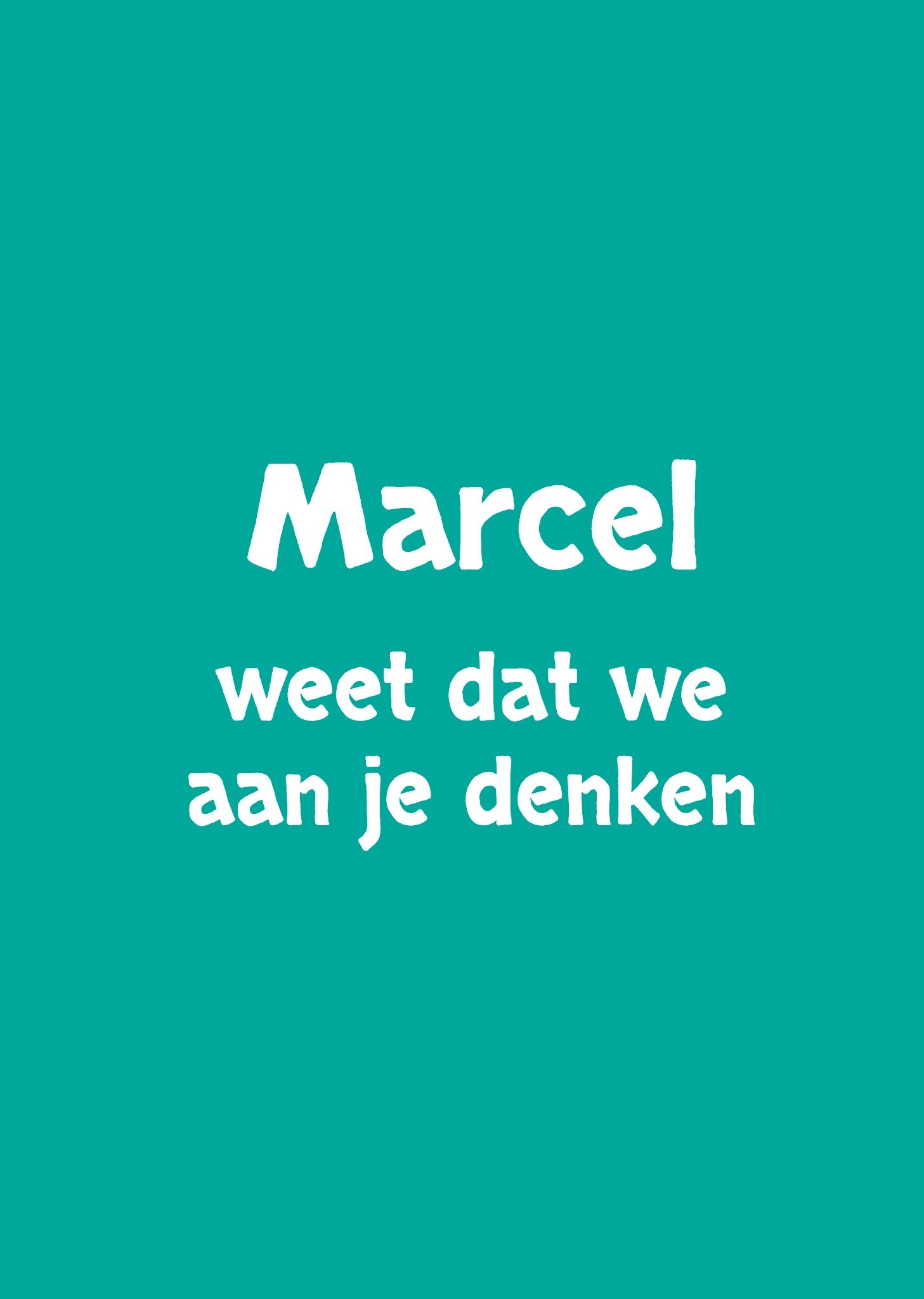 Denken aan Weet dat we aan je denken Kaart Greetz