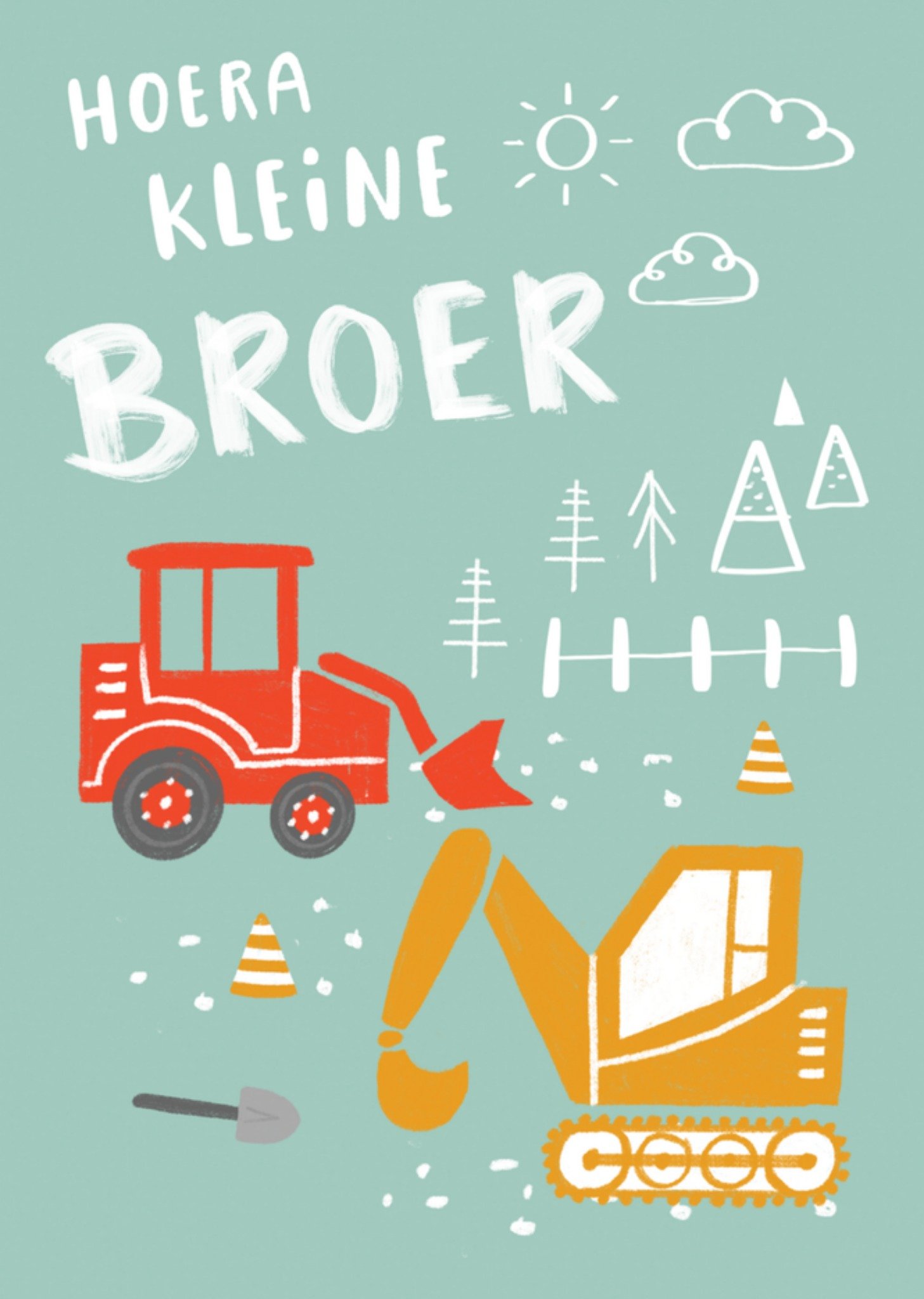 Verjaardagskaart graafmachine Kaart Millicent Venton