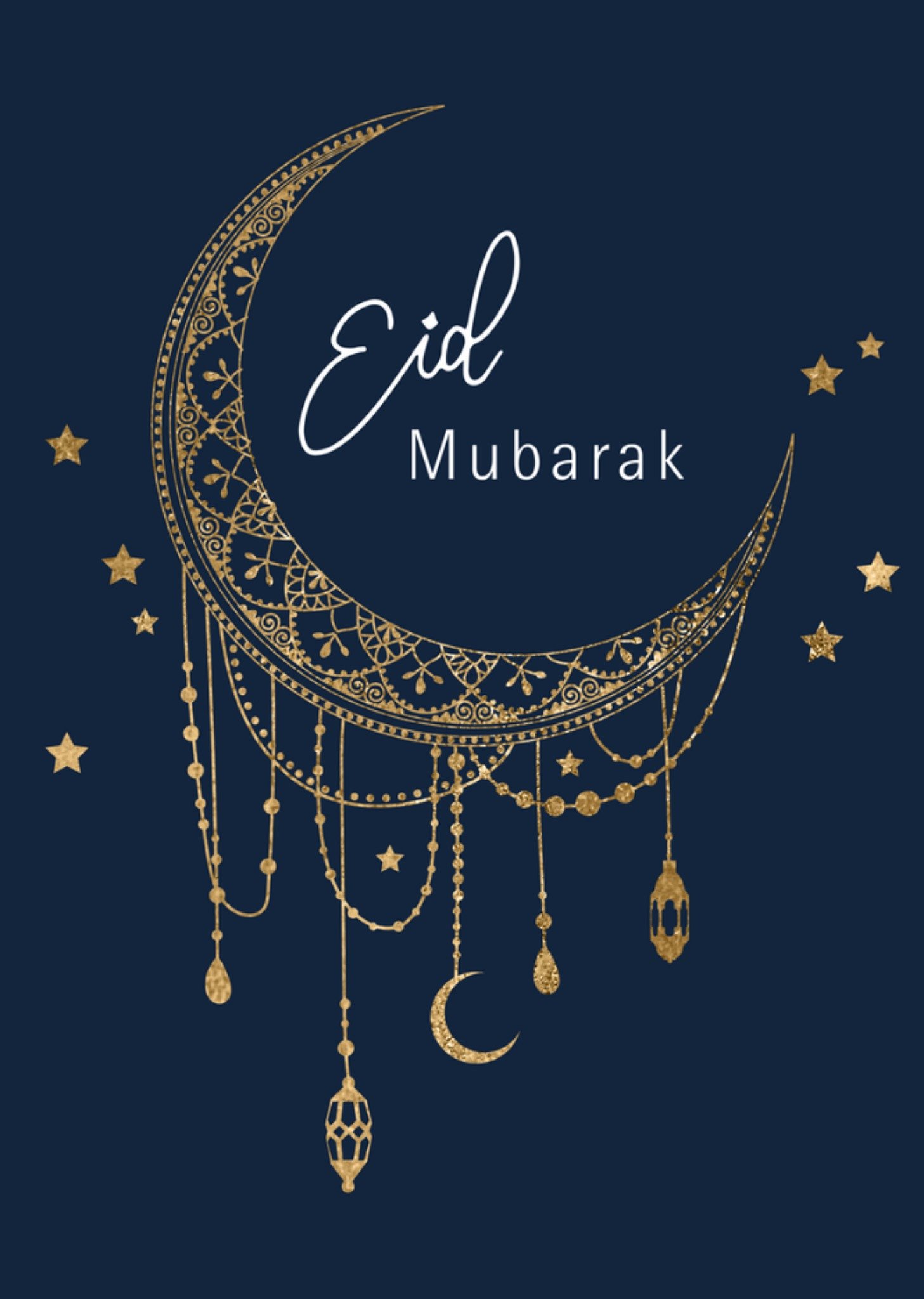 Eid Mubarak kaart Illustratie Kaart Greetz