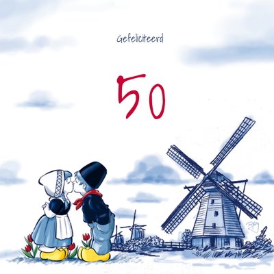 Old Dutch | Verjaardagskaart | 50 jaar