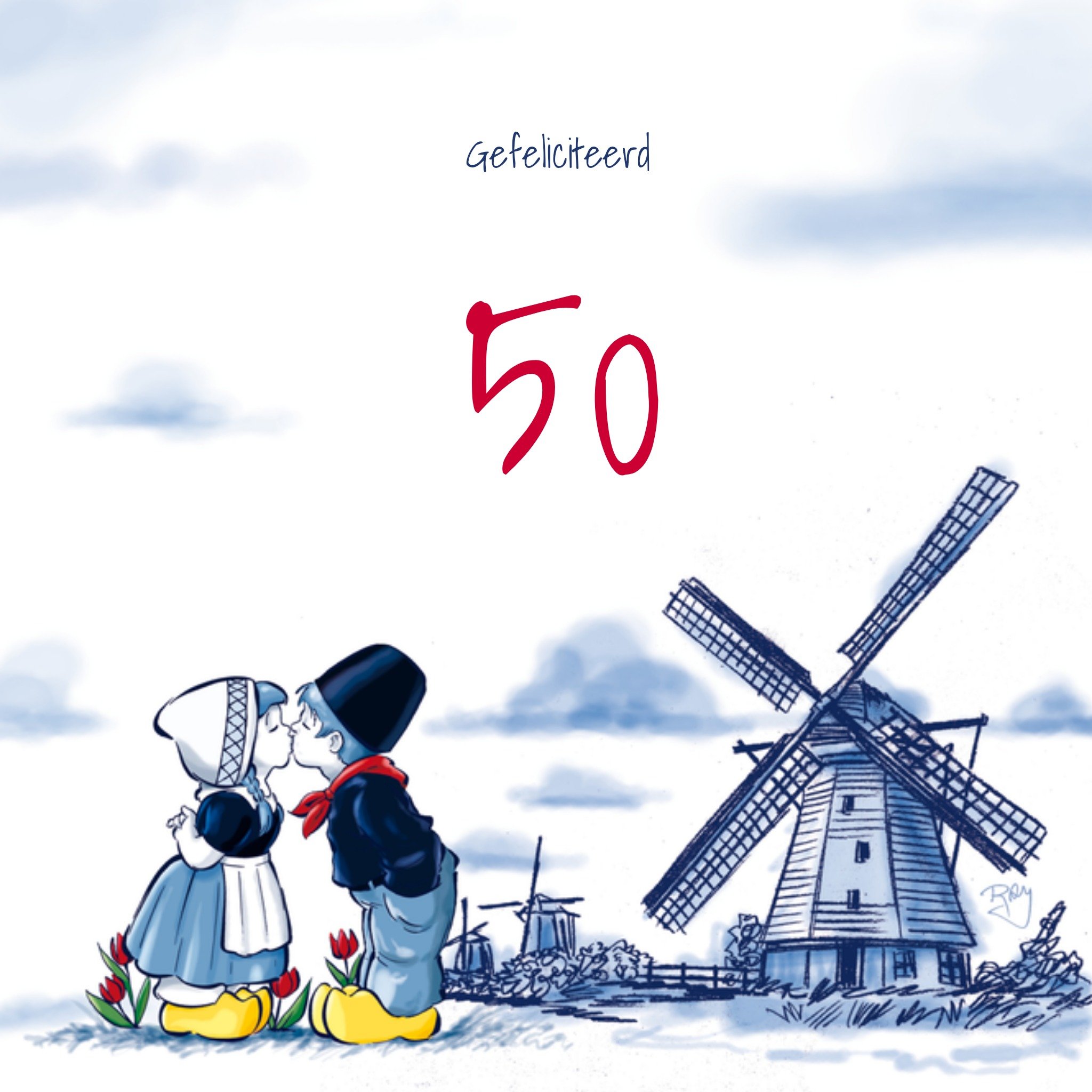 Old Dutch - Verjaardagskaart - 50 jaar 68