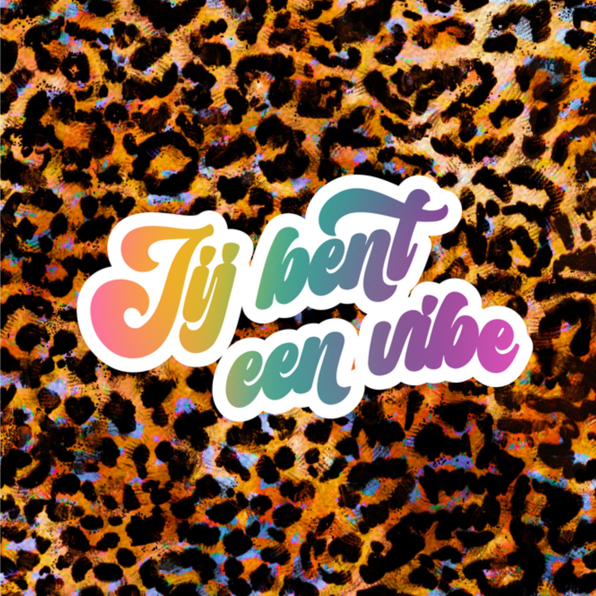 Happy Pride kaart jij bent een vibe Vierkante Kaart Fred van Leer