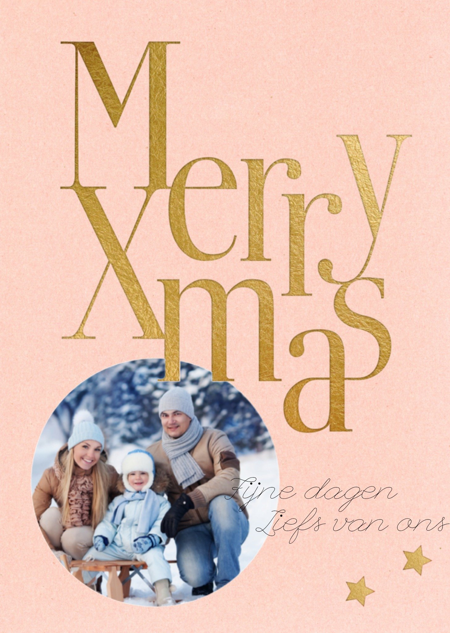 Kerst Glitters Roze Goud Foto Greetz