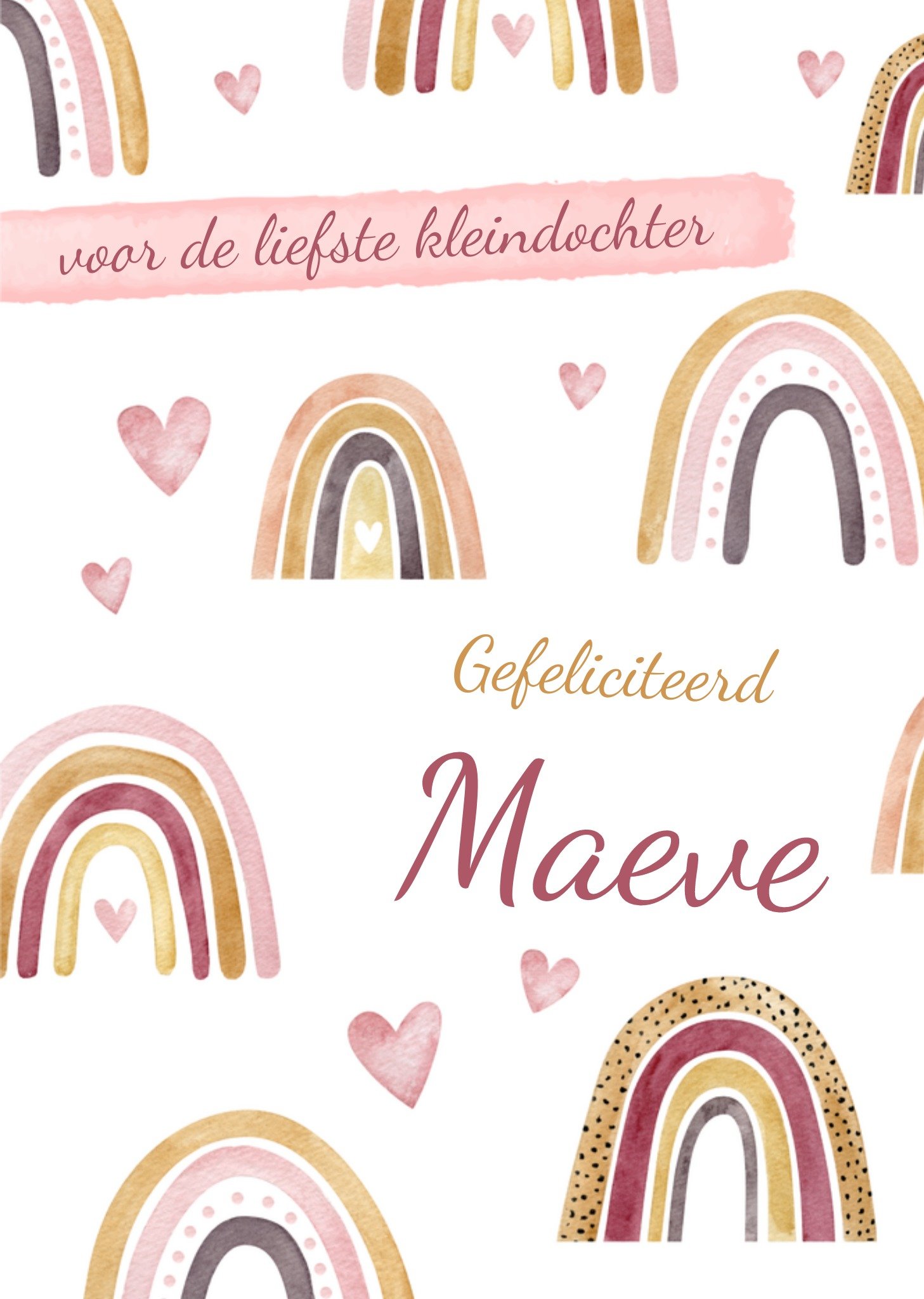Verjaardagskaart Kleindochter Aanpasbare naam Kaart Papercute