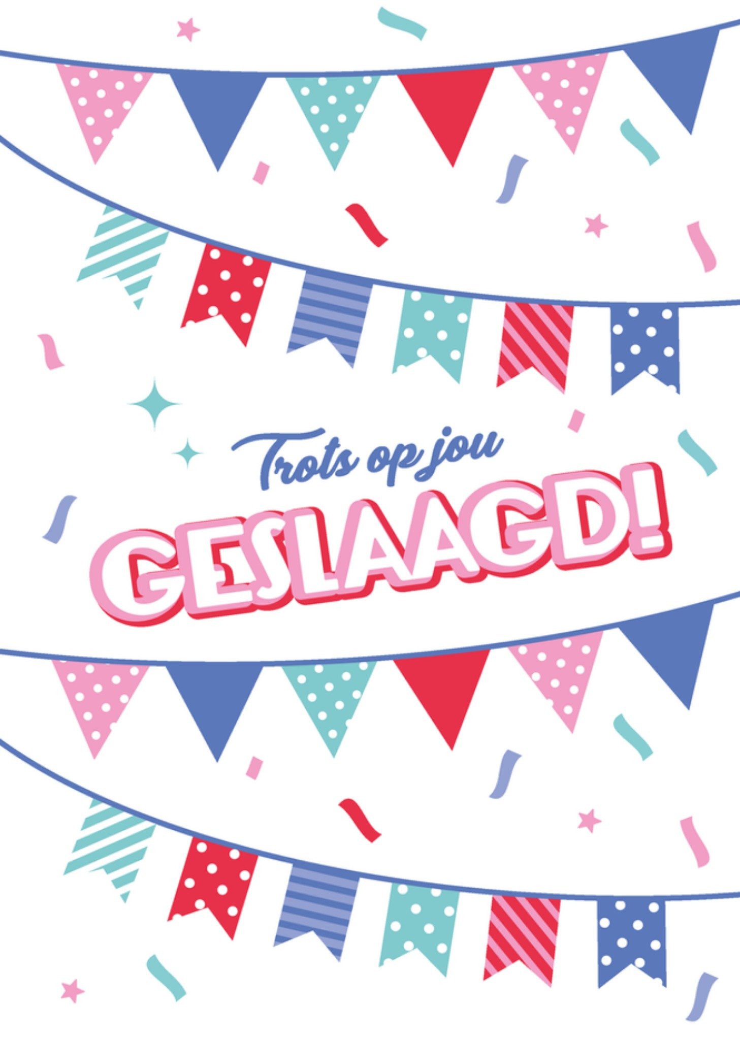 Geslaagd kaart Slingers Trots Kaart Paperclip