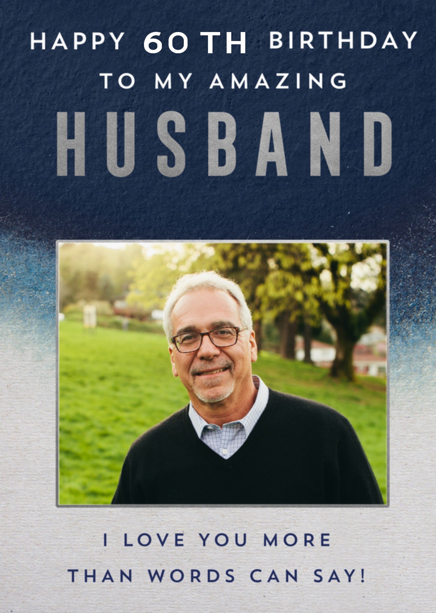 Verjaardagskaart foto 60 jaar Kaart Pigment