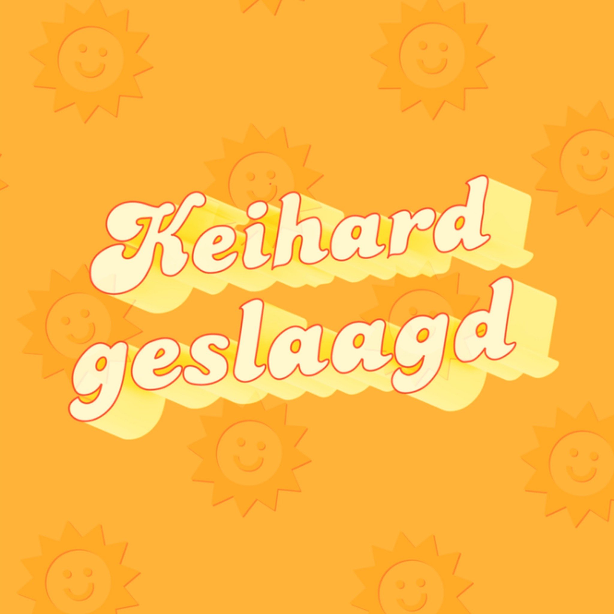 Greetz | Geslaagd kaart | 3D | keihard geslaagd | Square Card