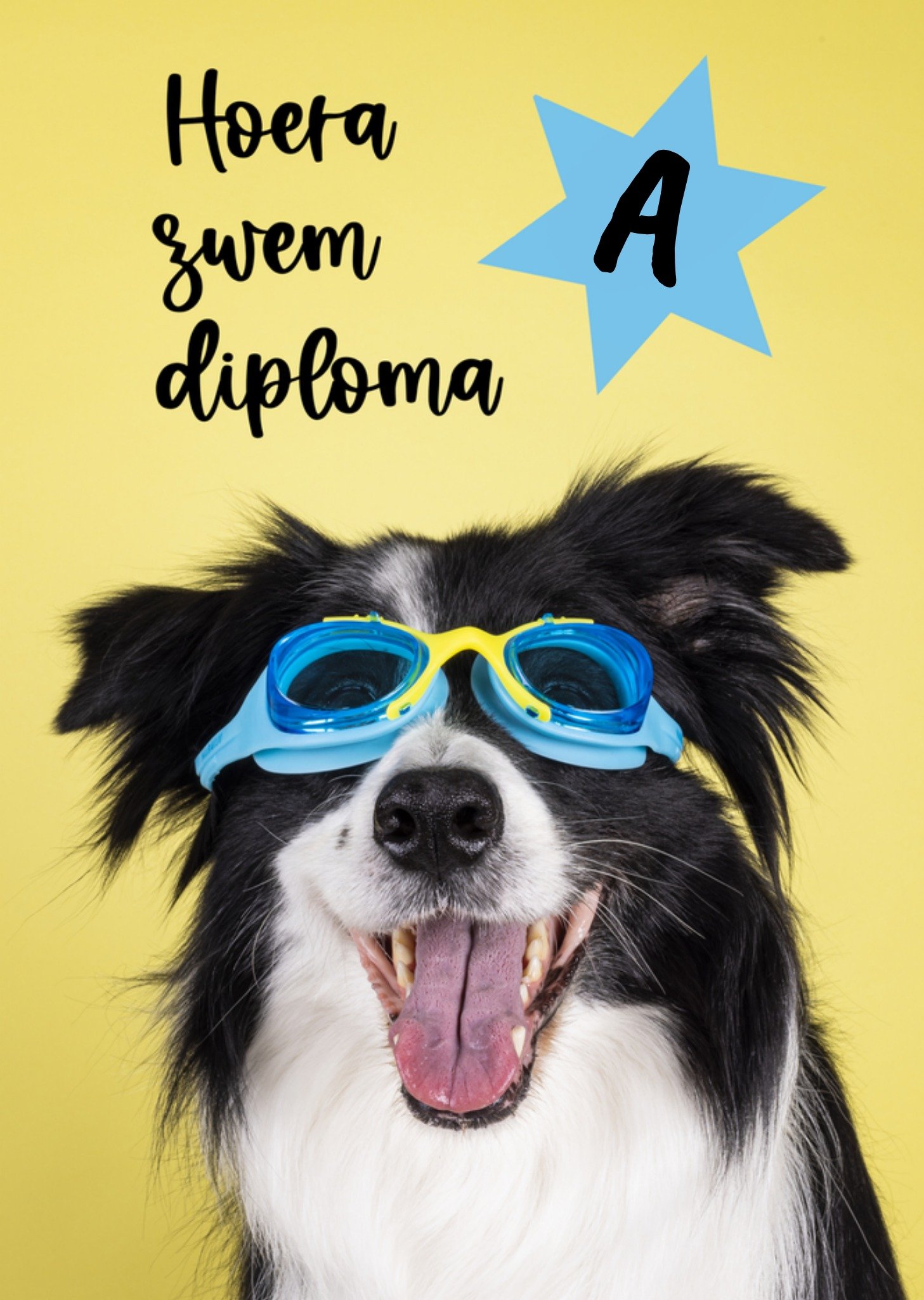 Zwemdiploma kaart aanpasbaar Kaart Catchy Images