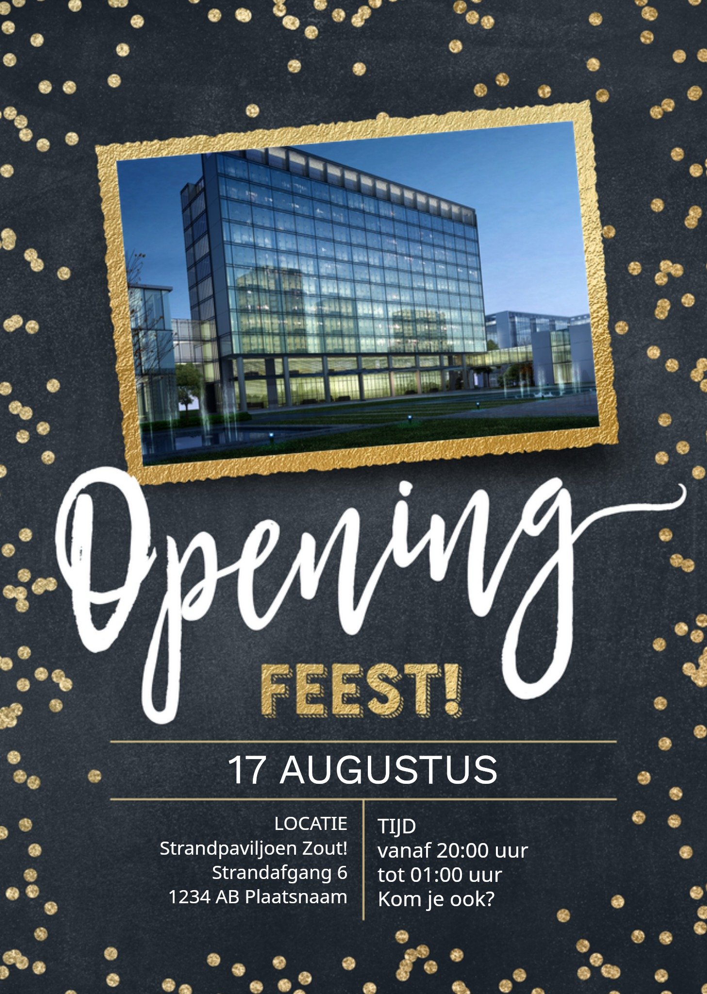 Opening nieuwe zaak fotokaart Kaart Luckz