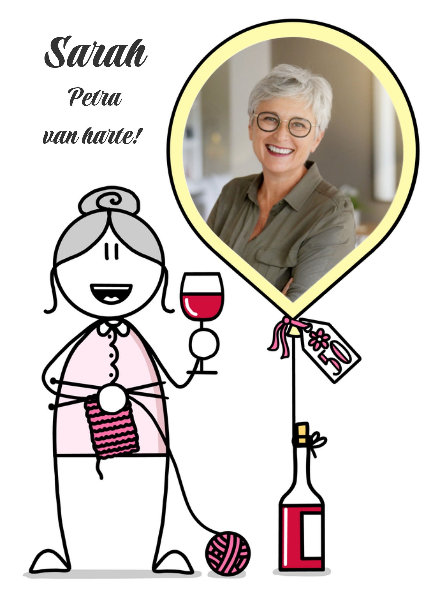 Verjaardagskaart sarah foto Kaart YH Tekent