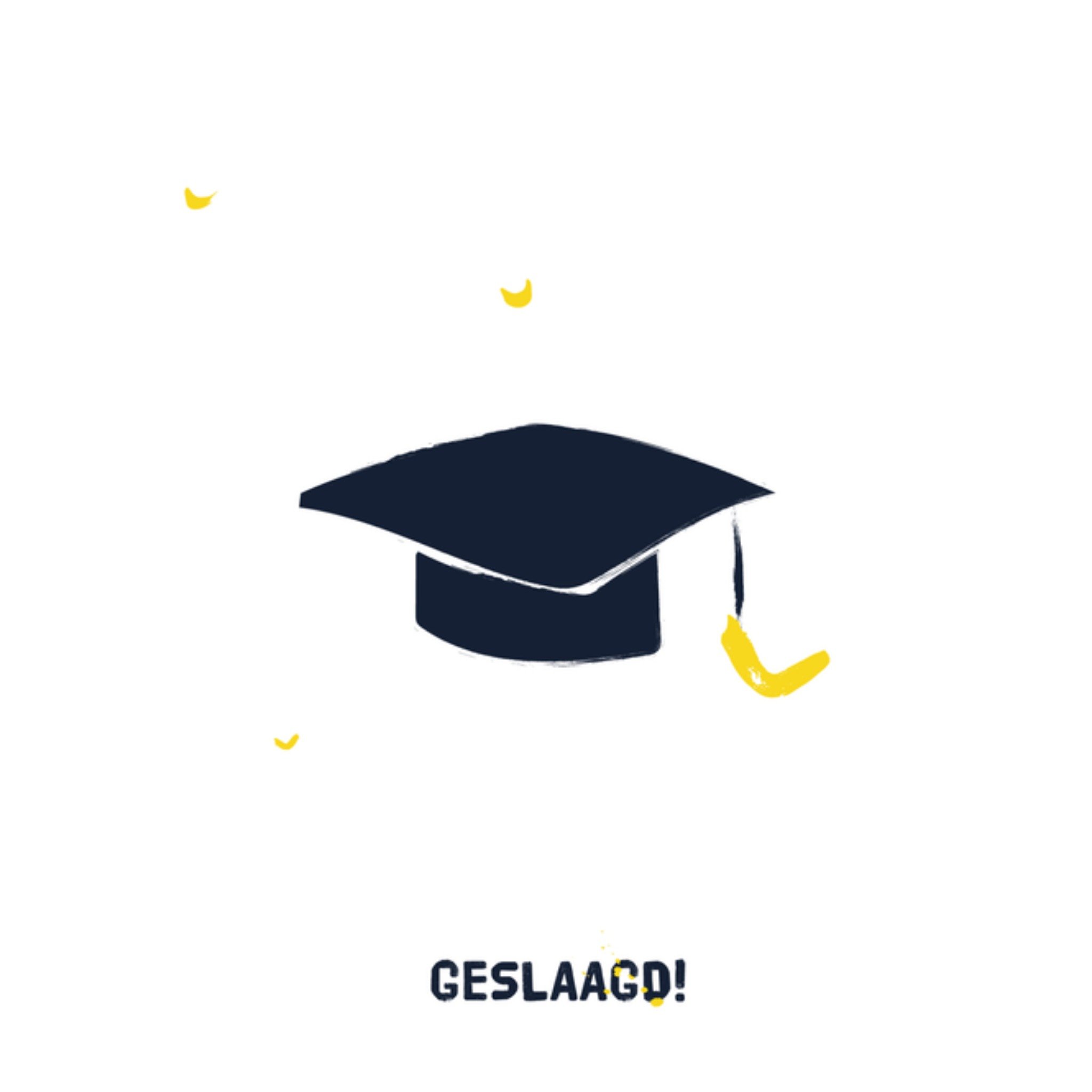 Kitchen of smiles Geslaagd kaart Hoedje Vierkant