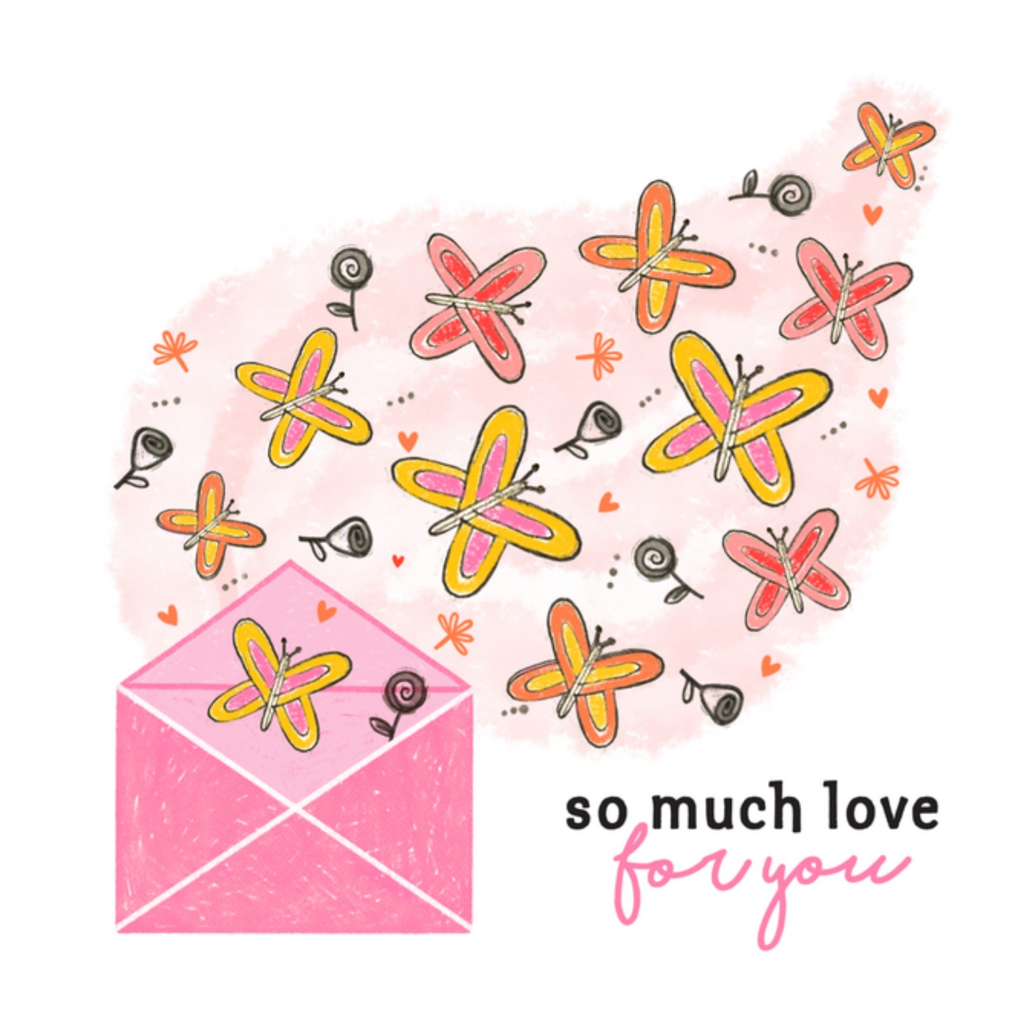 Denken aan kaart So much love Vierkante Kaart Marieke Witke
