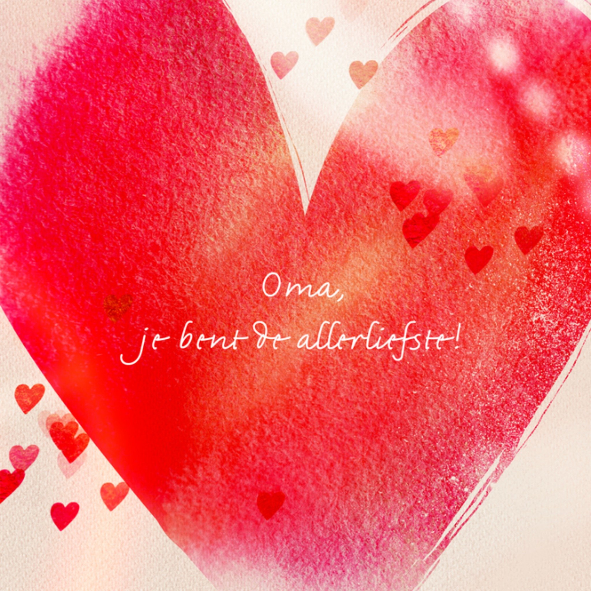 Moederdagkaart oma hart Vierkante Kaart Luckz