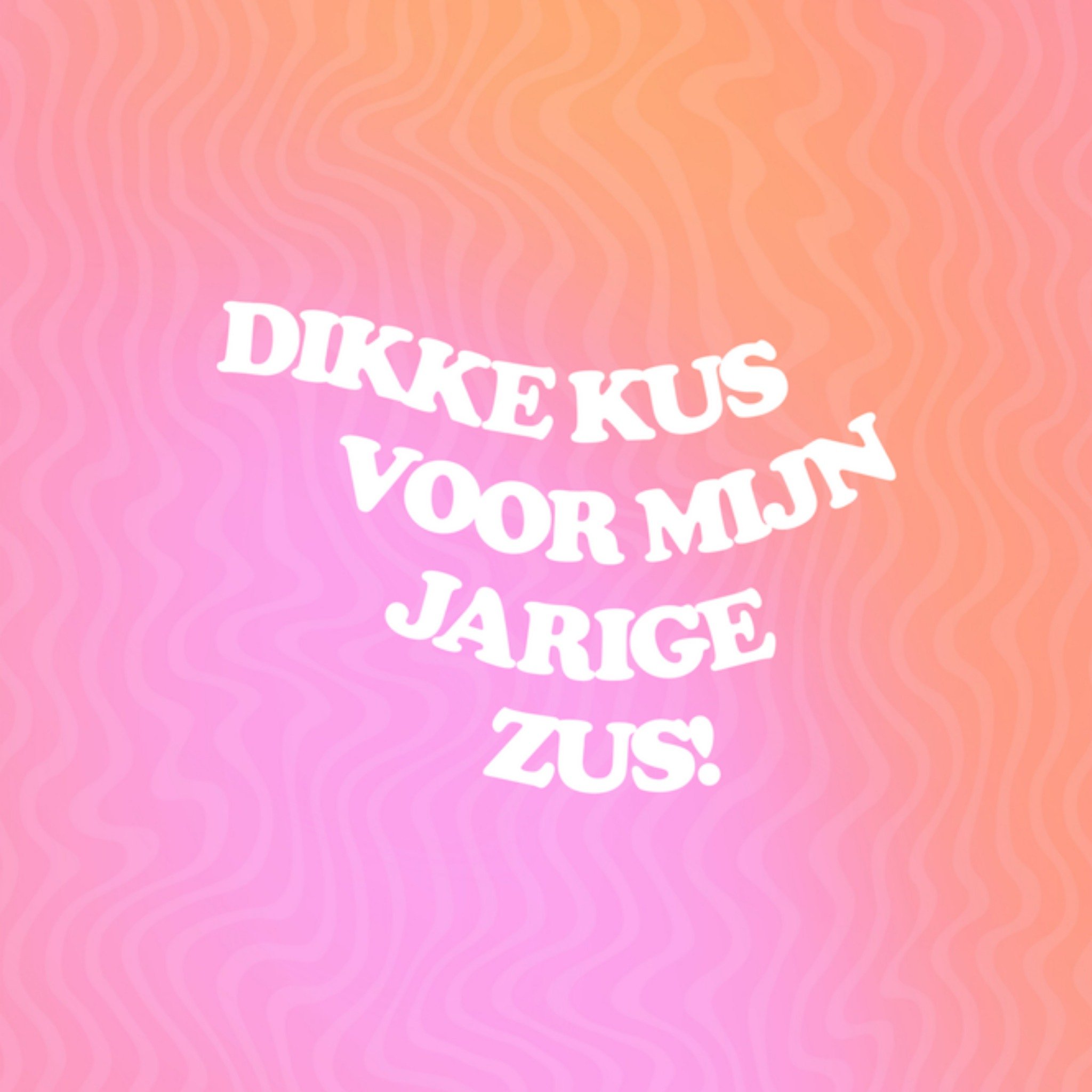 Greetz Verjaardagskaart kleurrijk jarige zus Vierkant