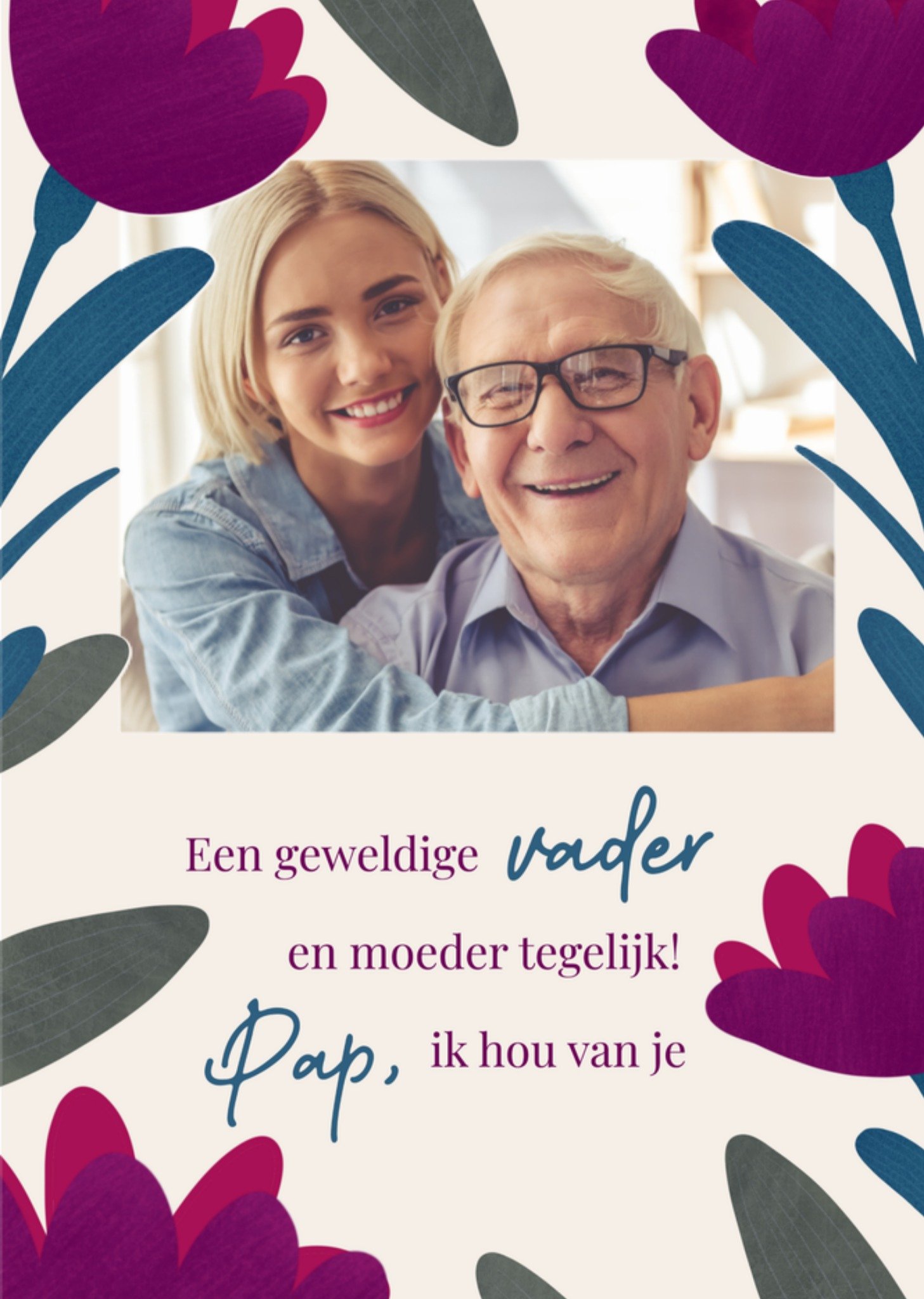 Moederdagkaart Een geweldige vader en moeder tegelijk! Kaart Greetz