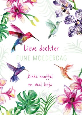 Michelle Dujardin | Moederdagkaart | Vogels en bloemen