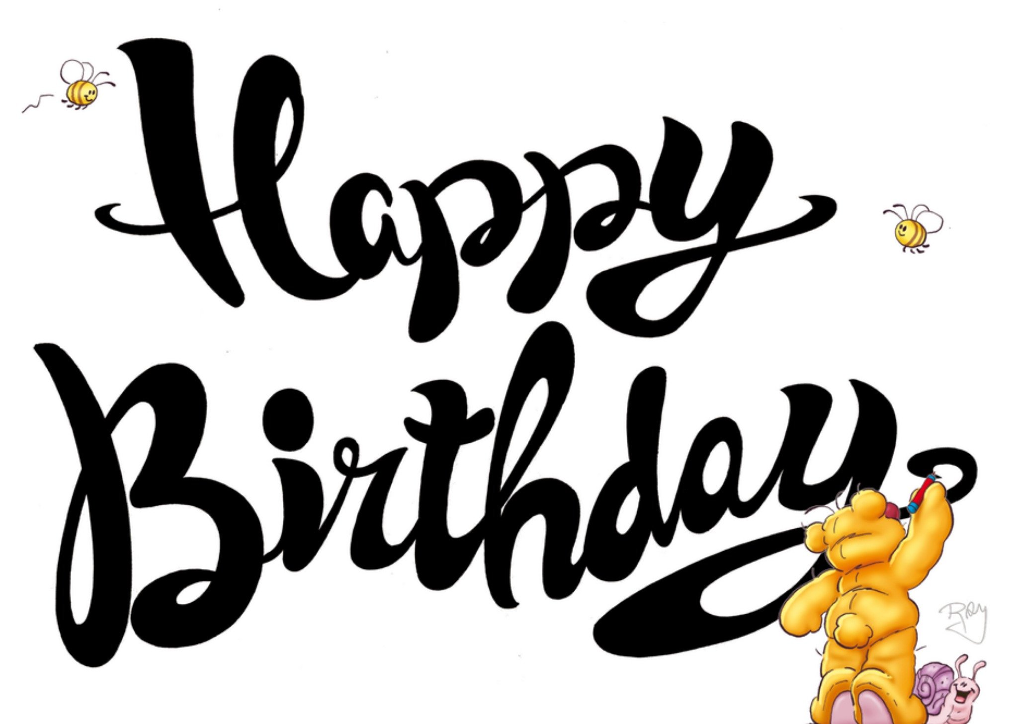 Verjaardagskaart Happy birthday Doodles