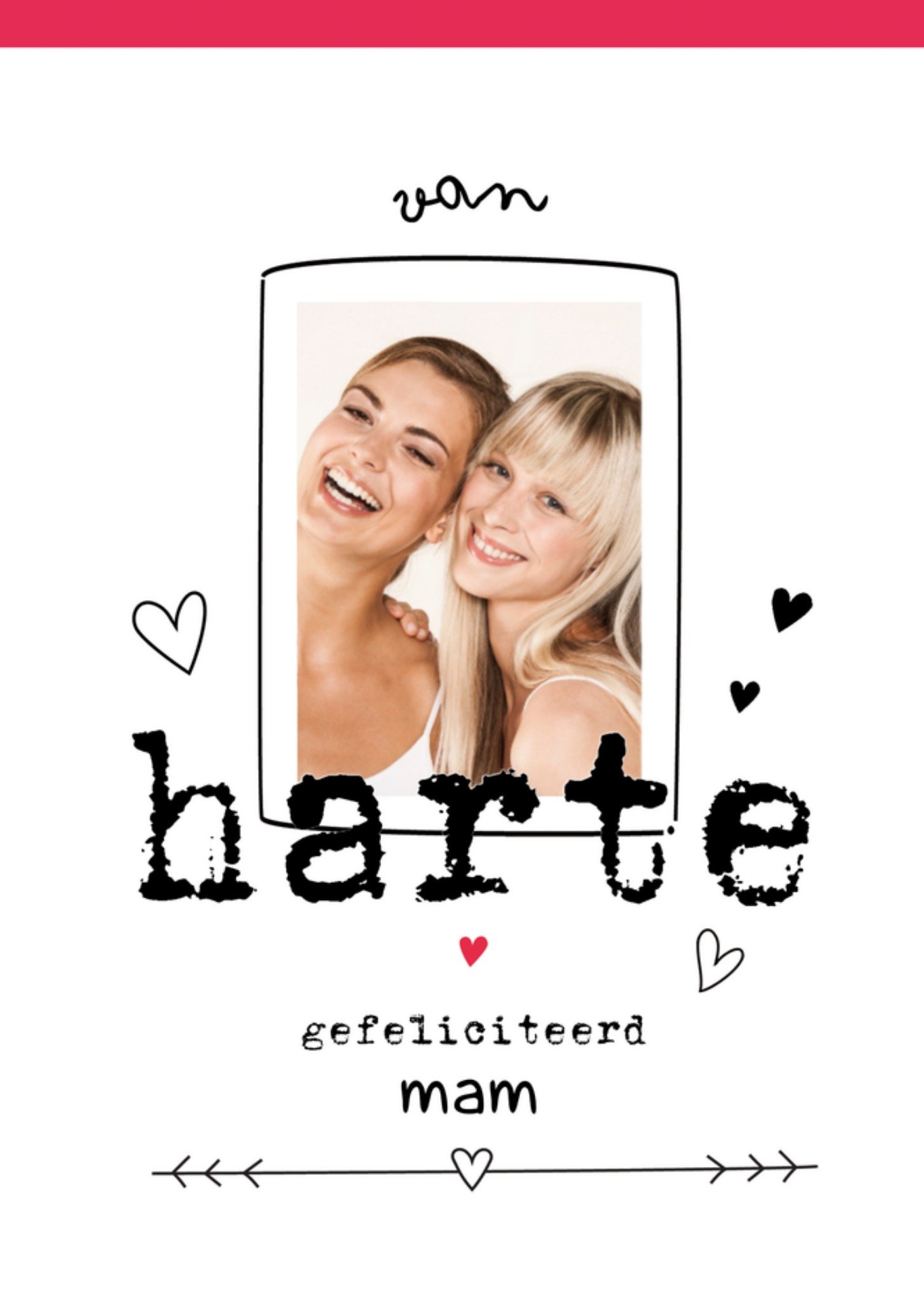 Verjaardagskaart Gefeliciteerd mam Kaart Paperclip