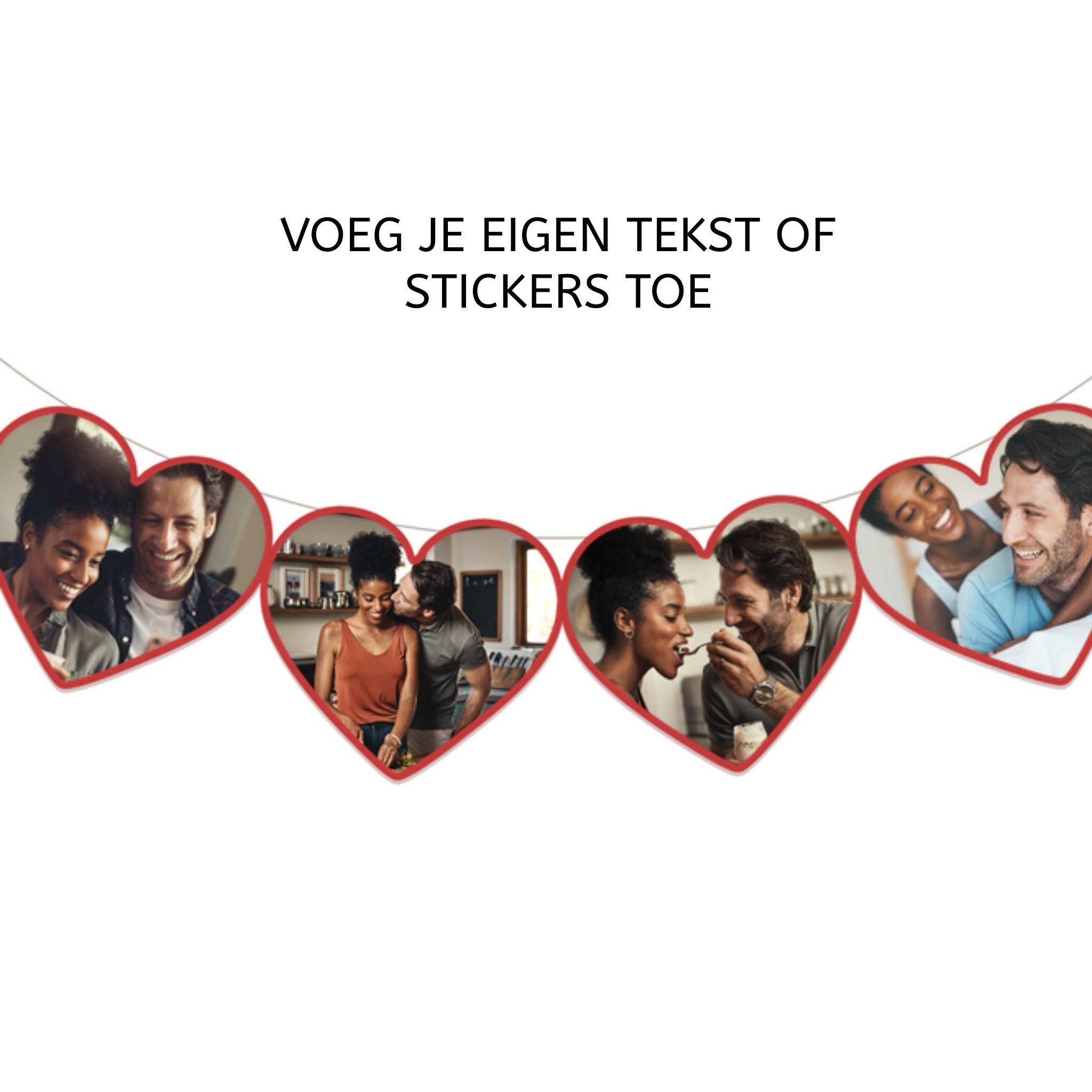 Gemaakt door Valentijnskaart Voeg je eIgen tekst of stickers toe Vierkante Kaart Greetz