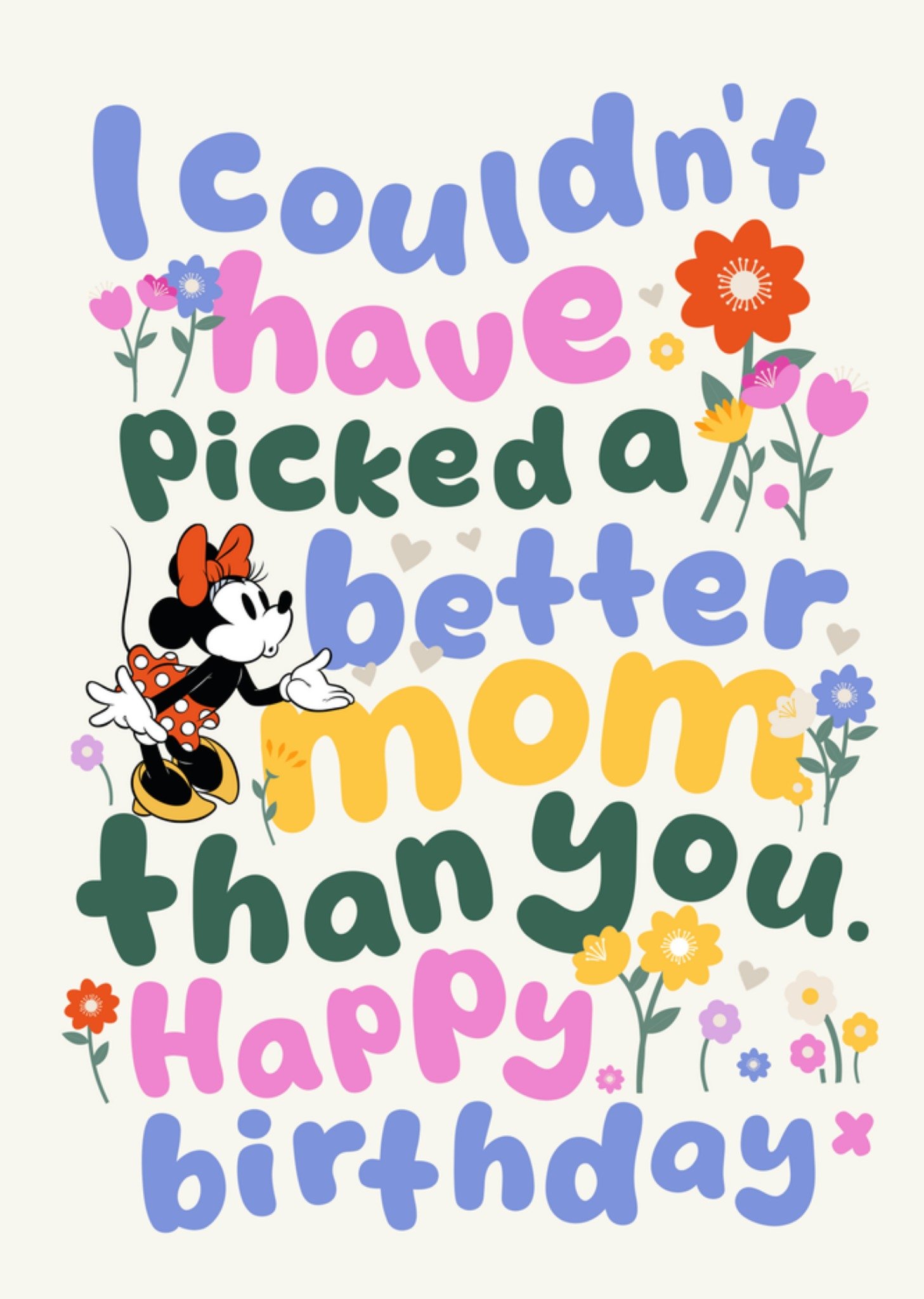 Minnie Mouse Verjaardagskaart Mom Kaart Disney