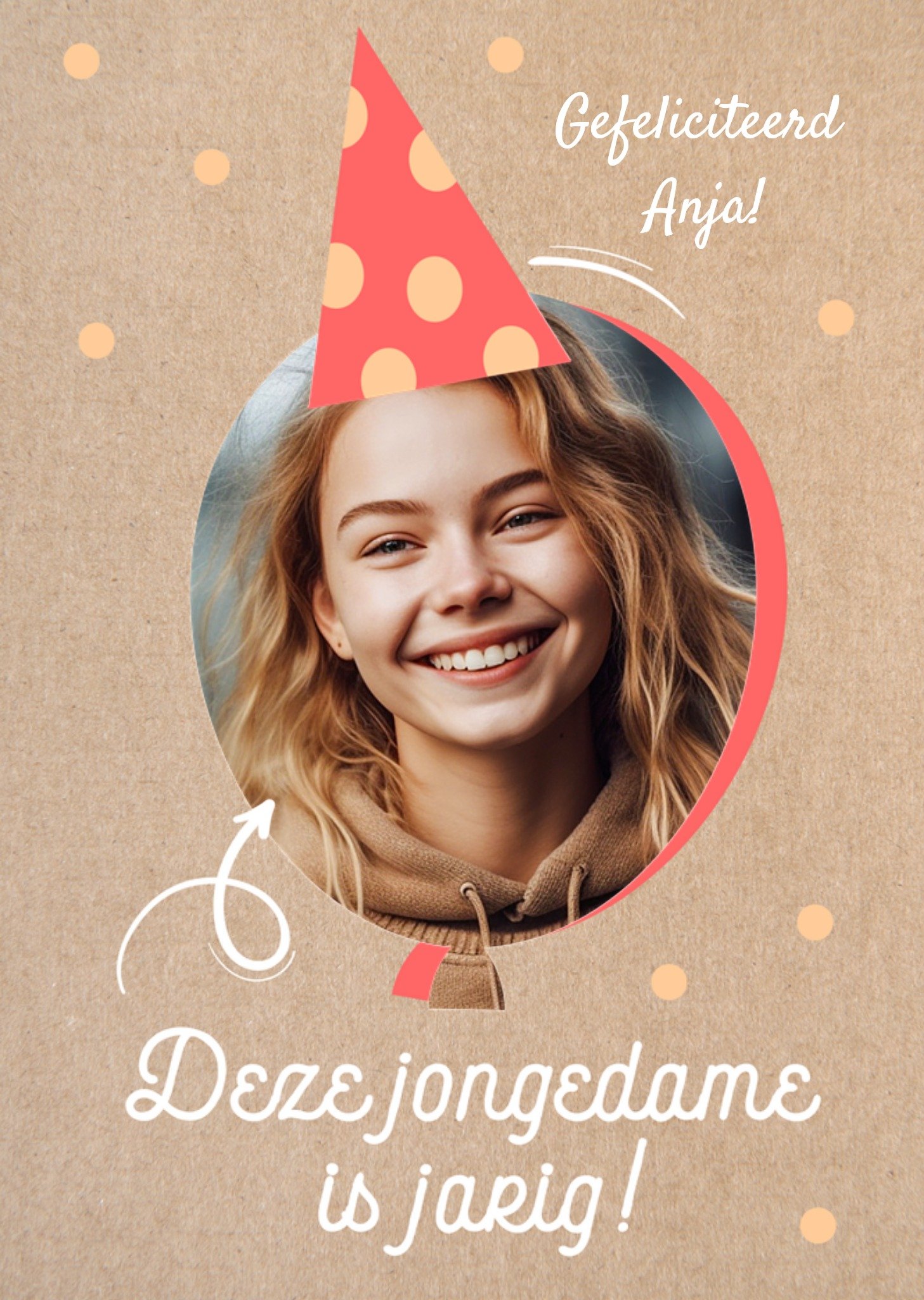 Verjaardagskaart Grappig Ballon Vrouw Kaart Luckz