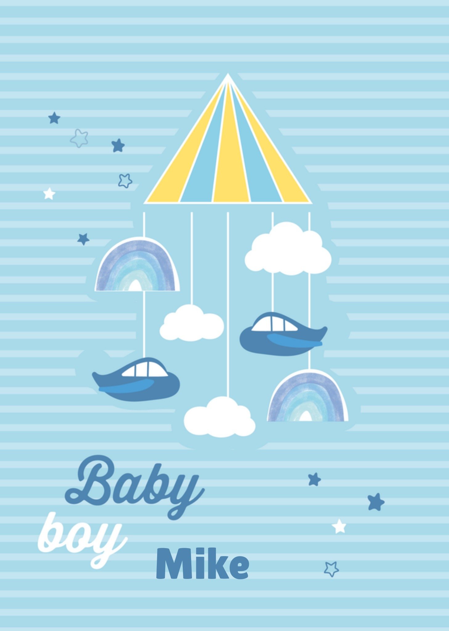 Geboortekaart Jongen Vliegtuigjes Kaart TMS