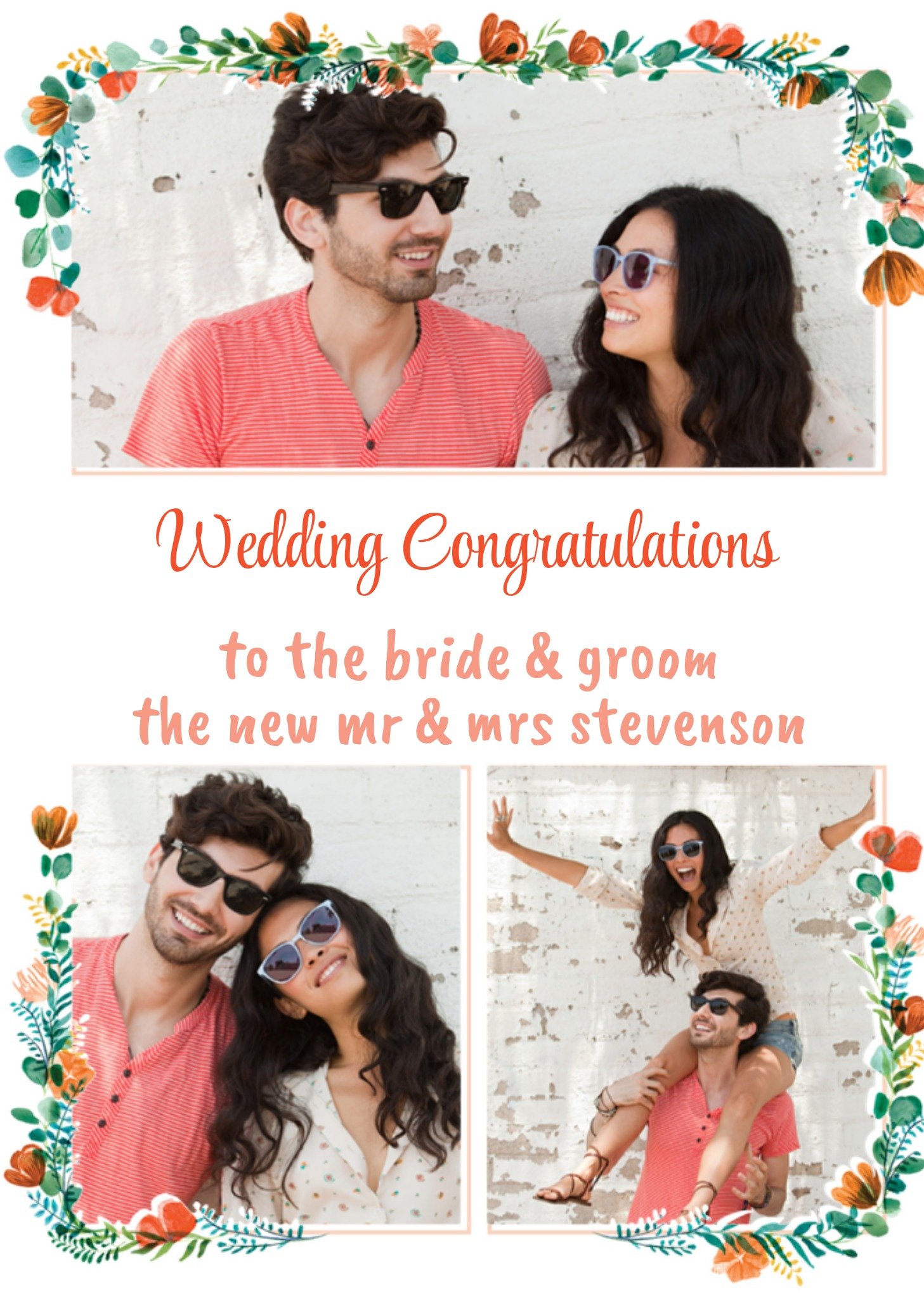 Huwelijkskaart met aanpasbare naam Kaart Greetz