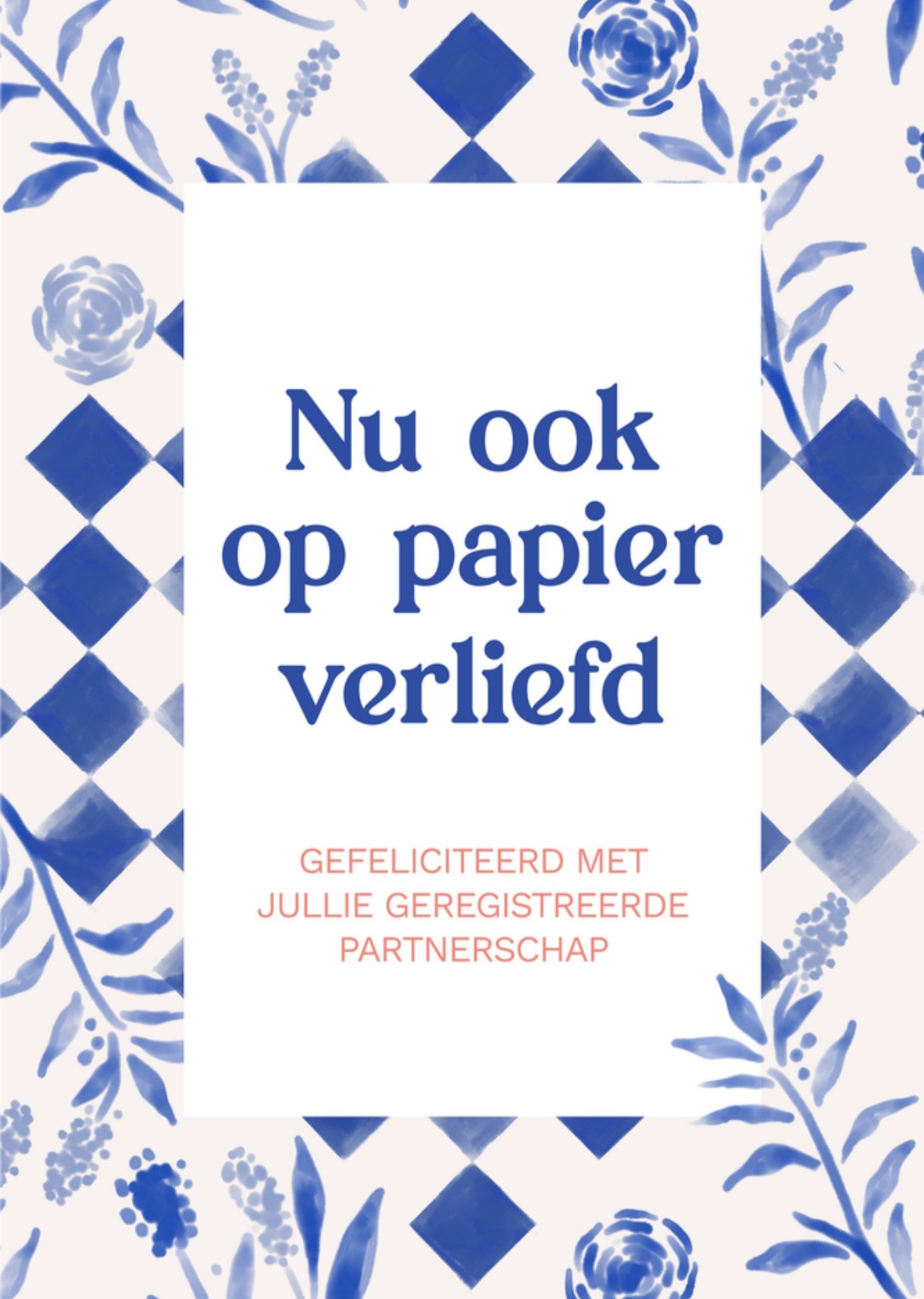 Greetz Huwelijkskaart Geregistreerd Partnerschap Verliefd Standard Card