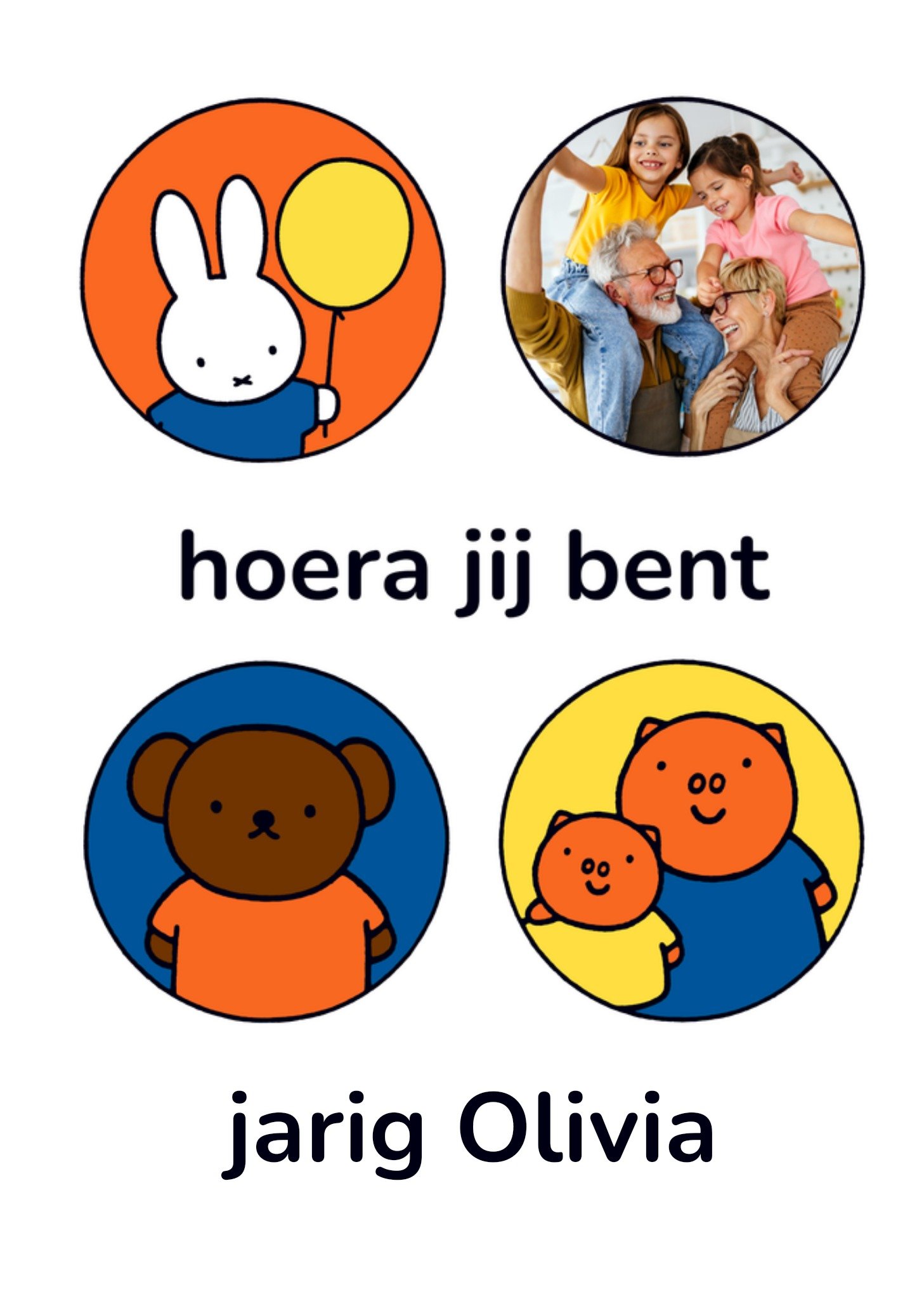 Miffy Verjaardagskaart Hoera jij bent jarig Kaart Nijntje
