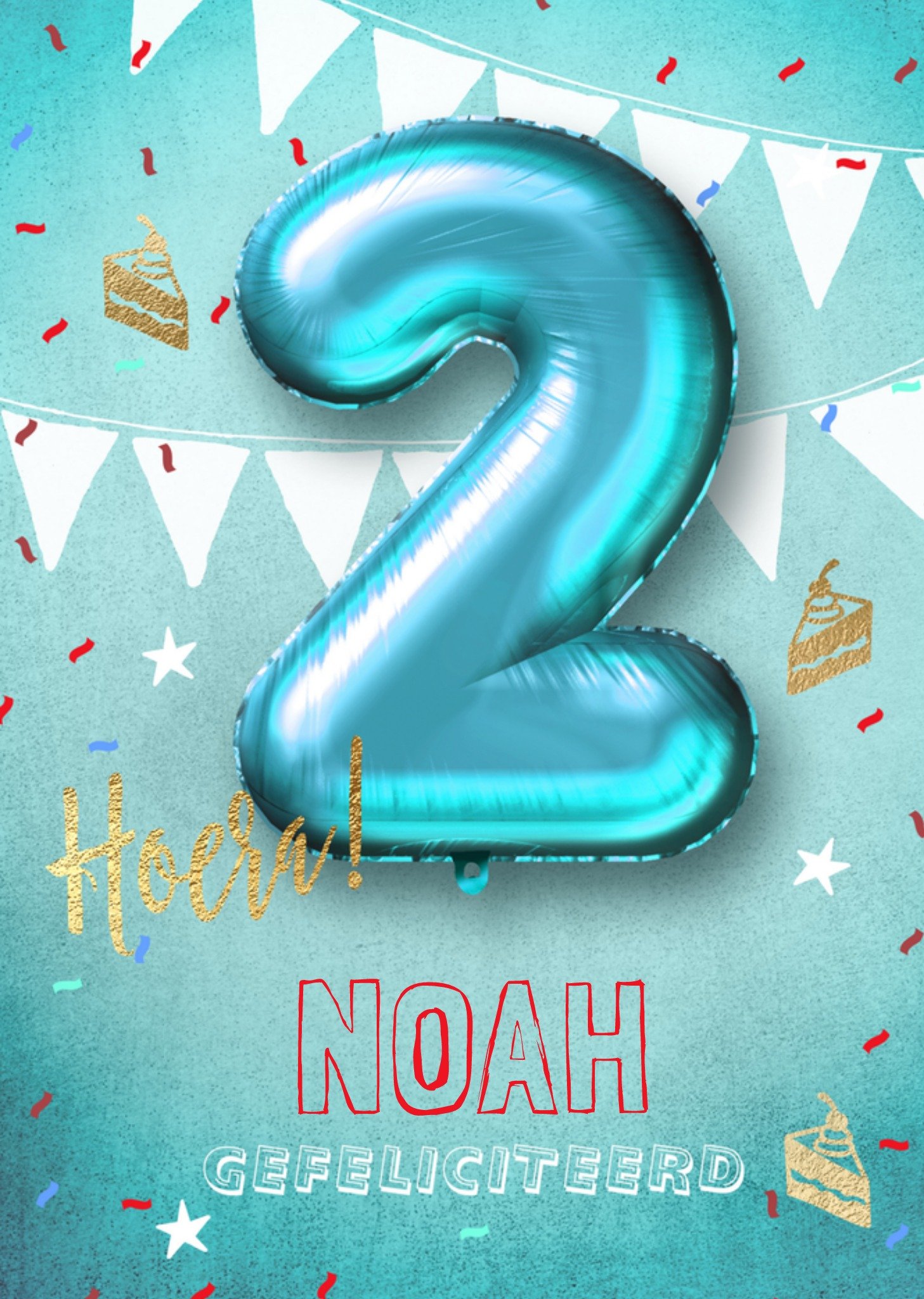 Verjaardag Jongen 2 jaar Kaart Luckz