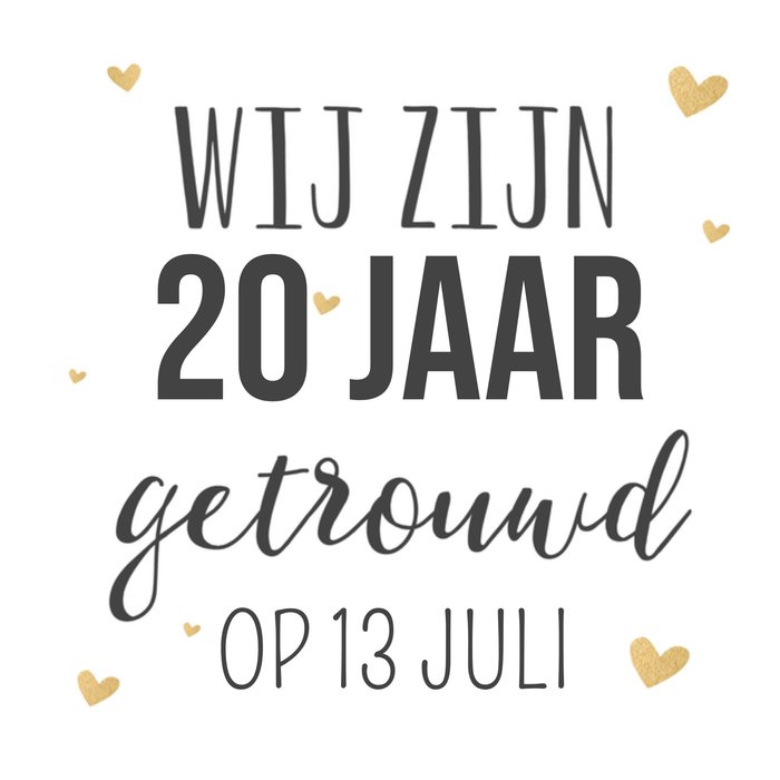 Greetz | Huwelijks jubileum uitnodiging | Neutraal