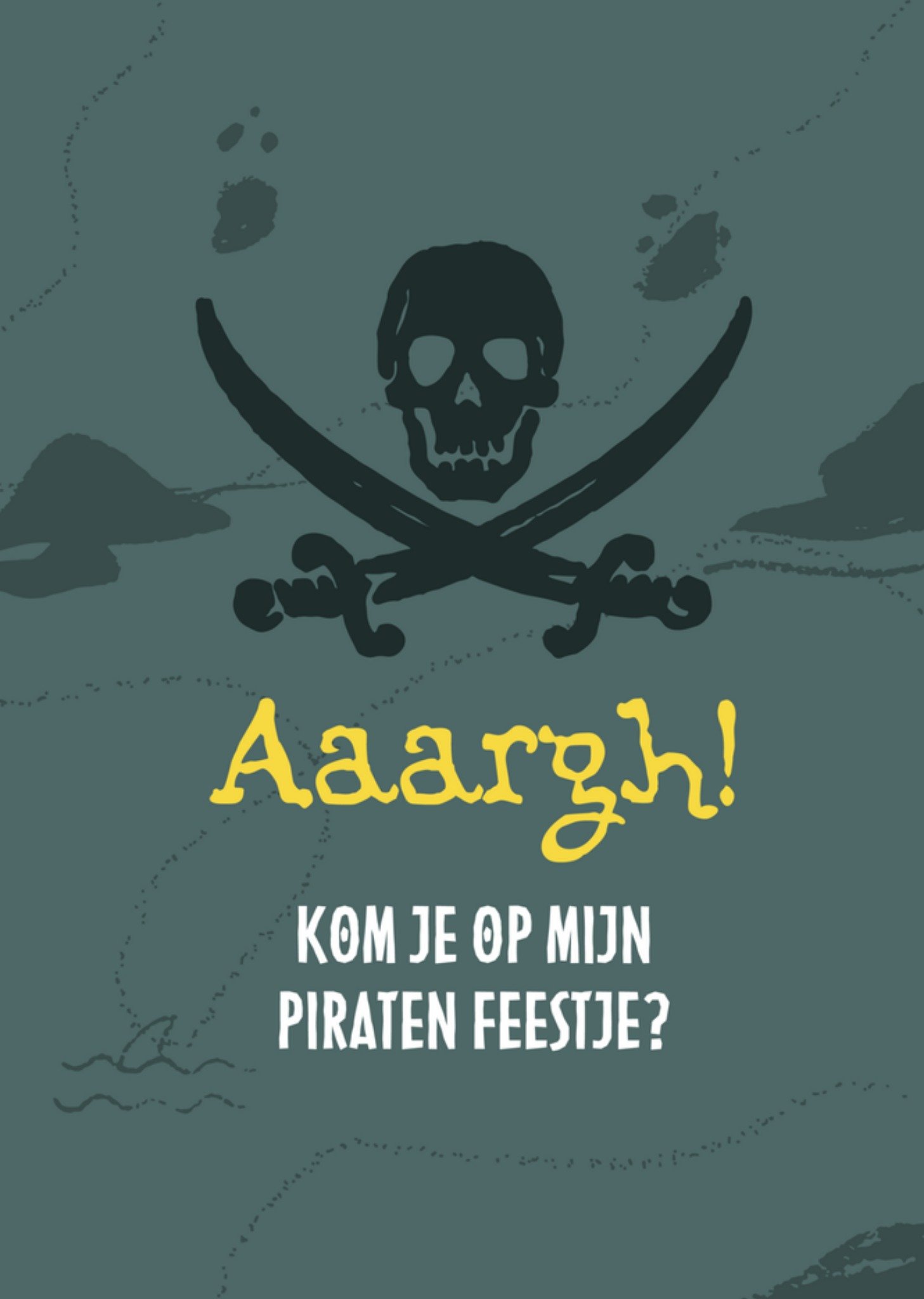 Greetz Kinderfeestje Piraten Standard Card