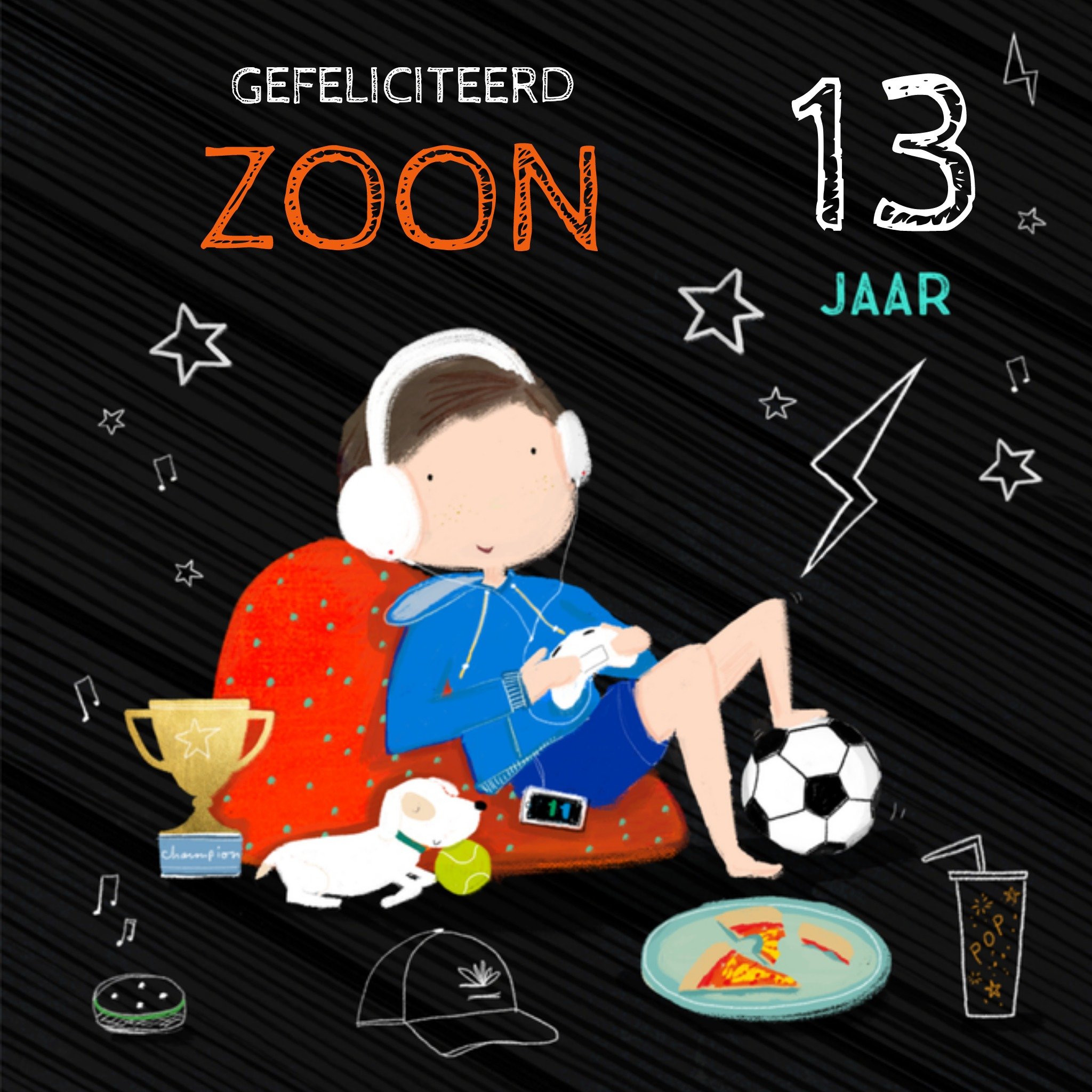 Greetz Verjaardagskaart Gefeliciteerd zoon Vierkant