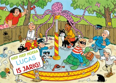 Jommeke Geïllustreerd Octopus Verjaardag Kaart